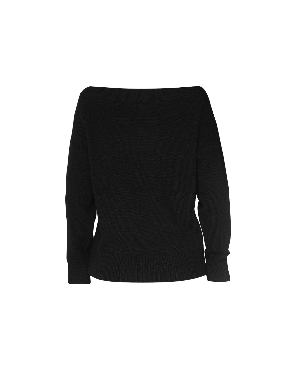 Amélie Boat Neck Sweater - Black