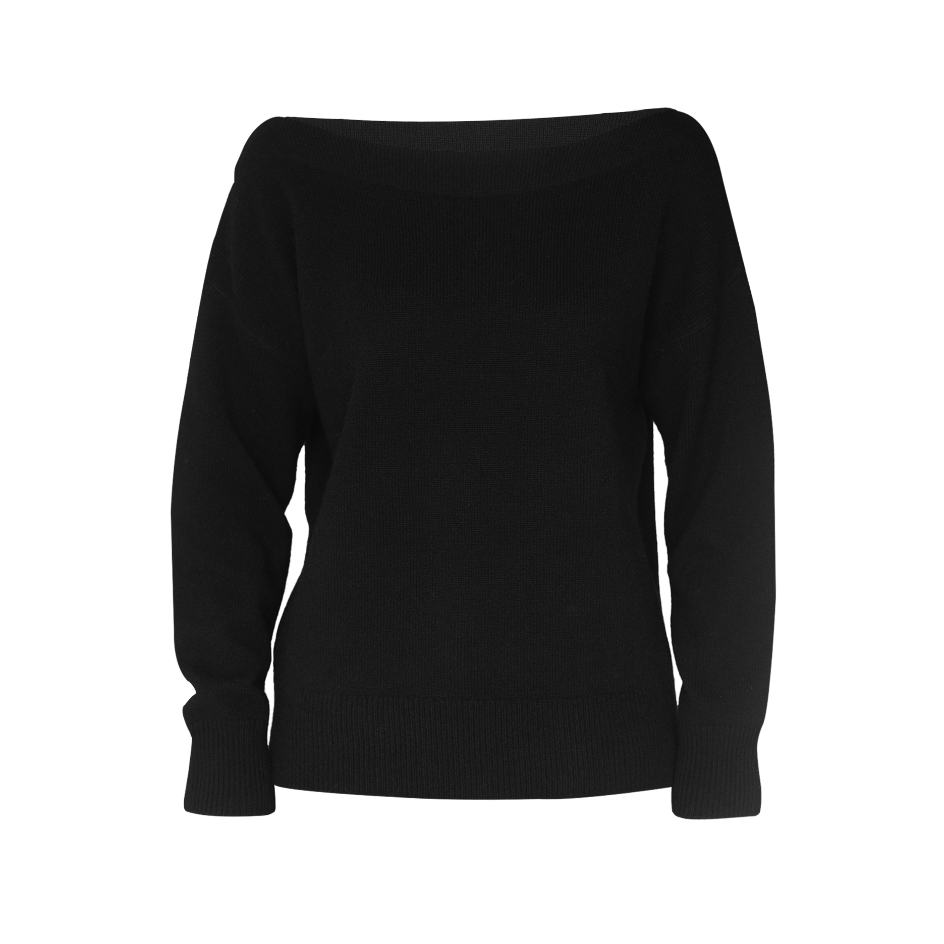 Amélie Boat Neck Sweater - Black