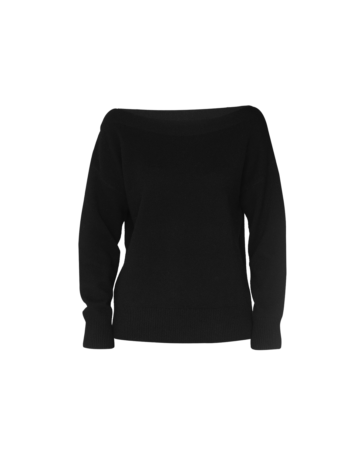Amélie Boat Neck Sweater - Black