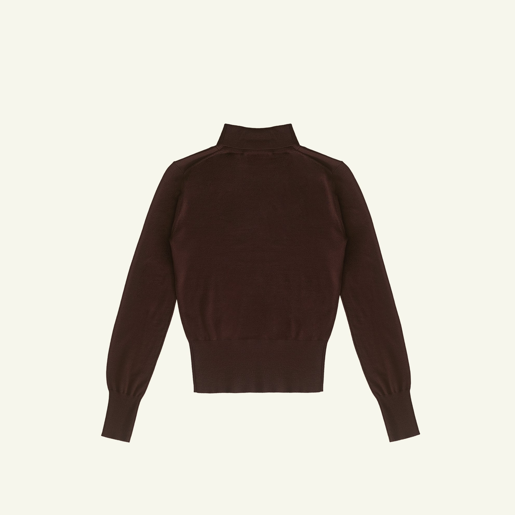 Cass Merino Roll Neck - Chocolate