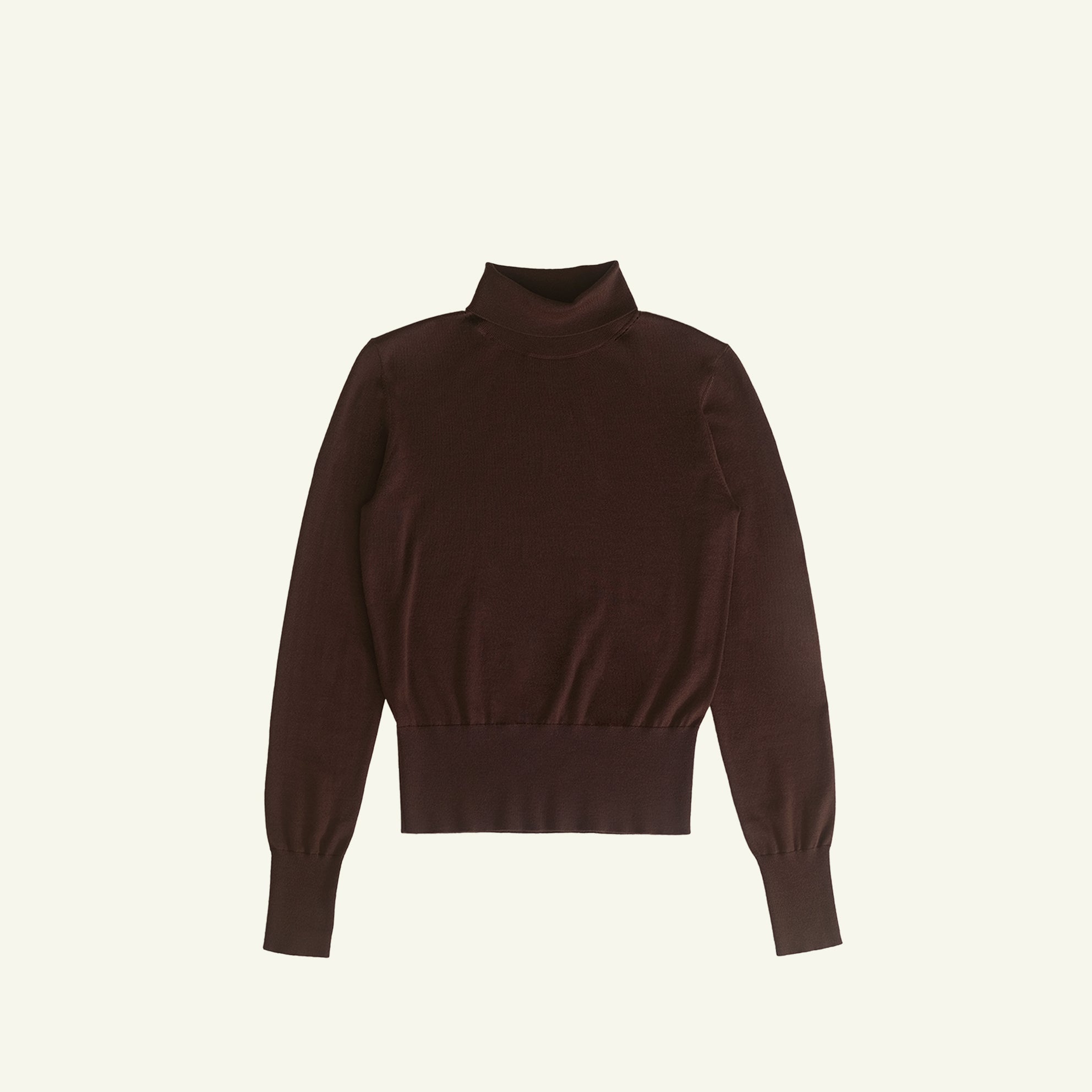 Cass Merino Roll Neck - Chocolate