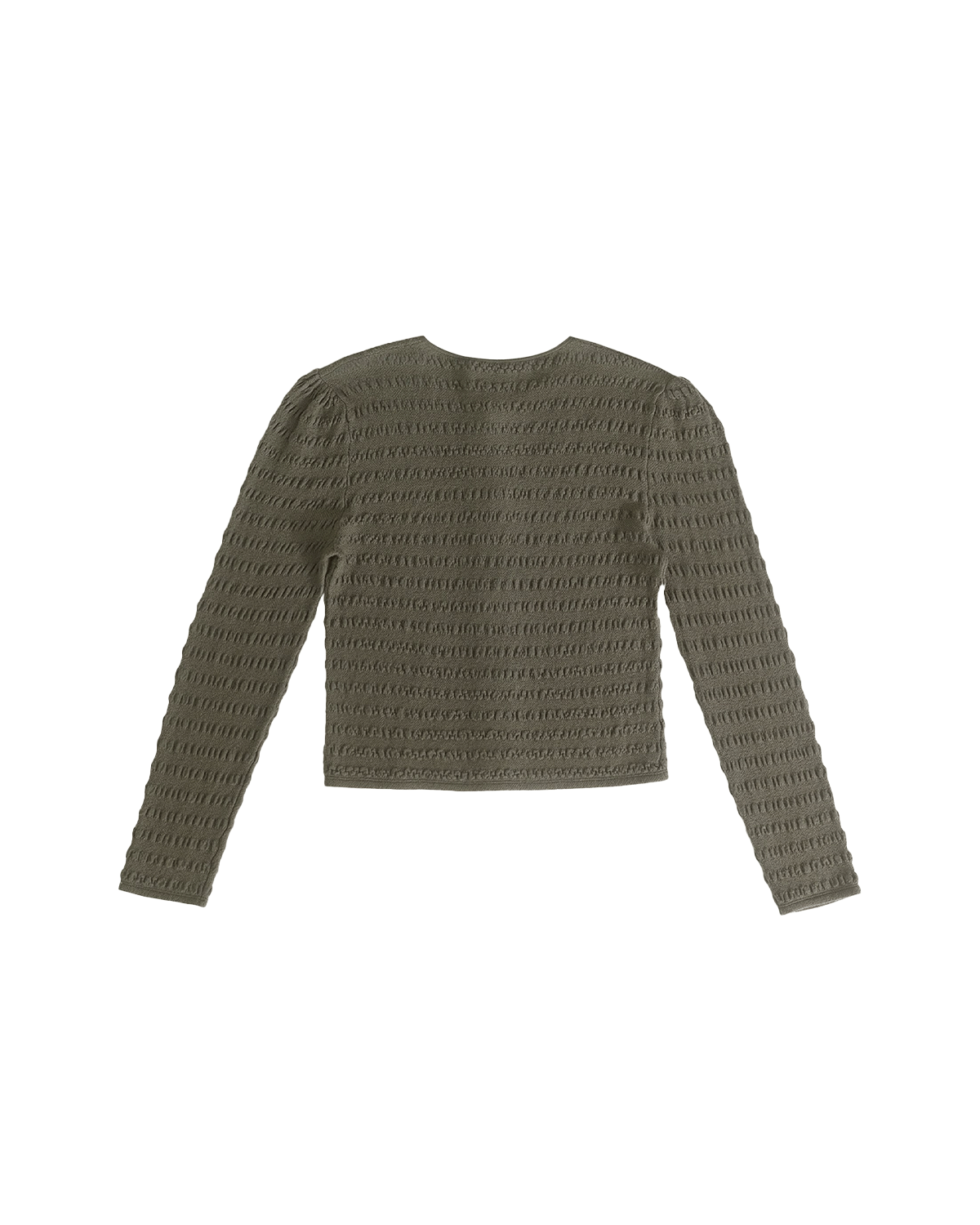 Annie Seersucker Cardigan - Moss