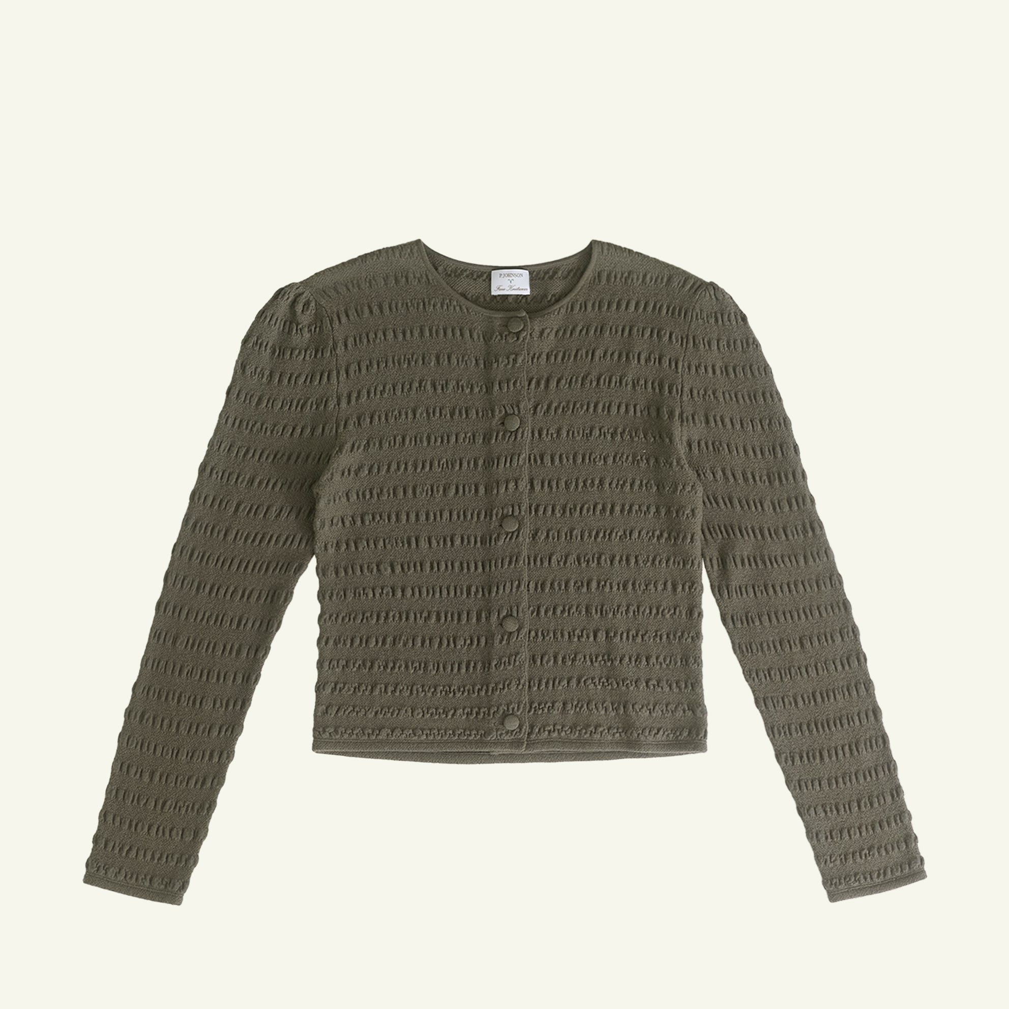 Annie Seersucker Cardigan - Moss