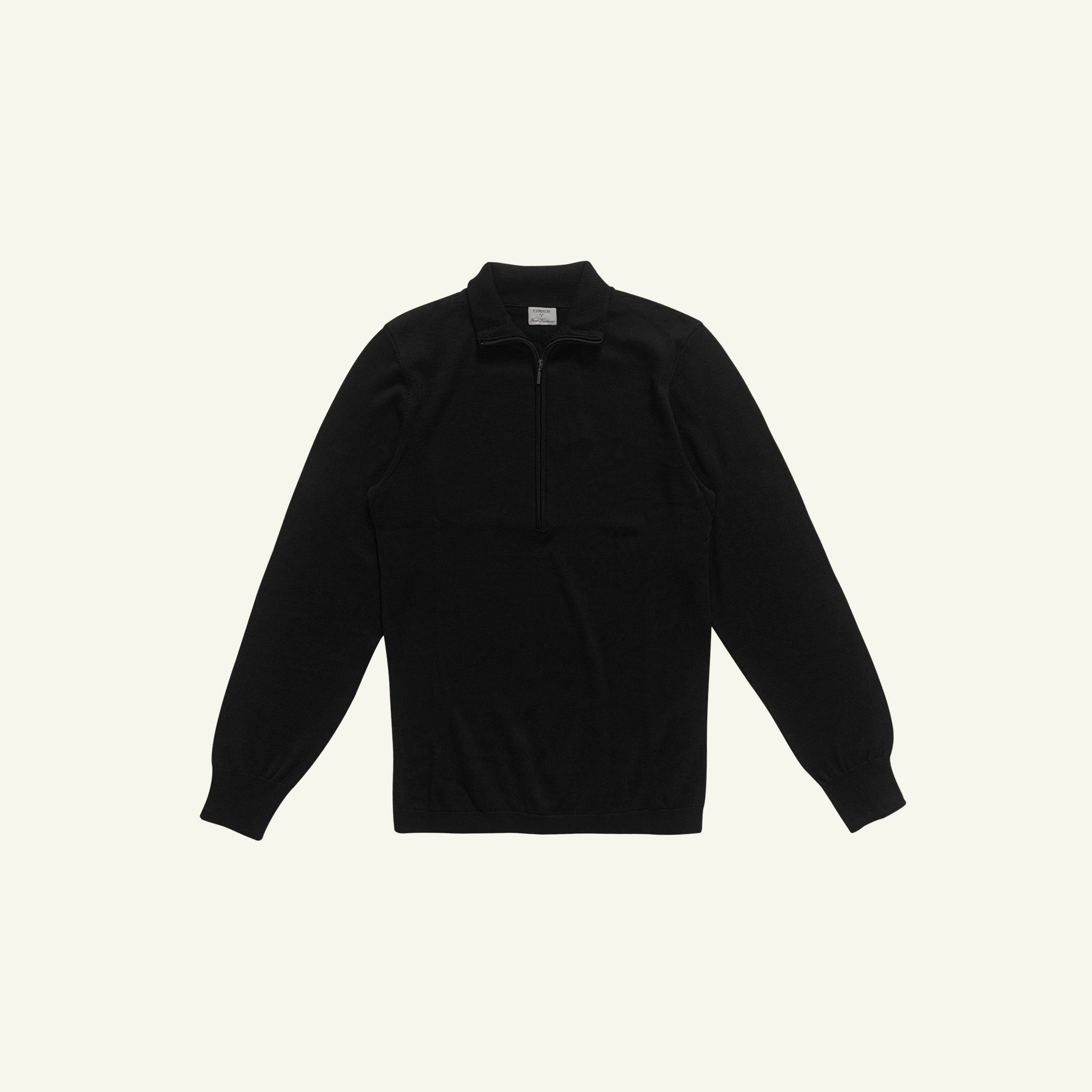 Cass Merino Quarter Zip - Black