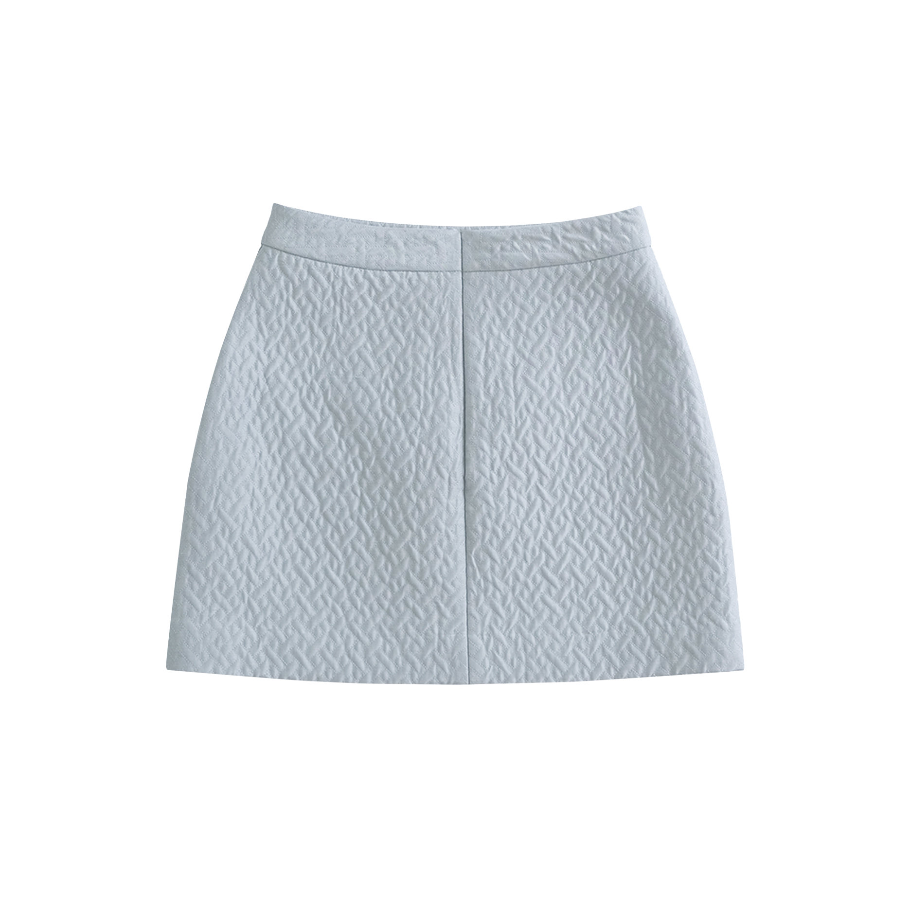 Sabine Quilted Mini Skirt - Dusty Blue