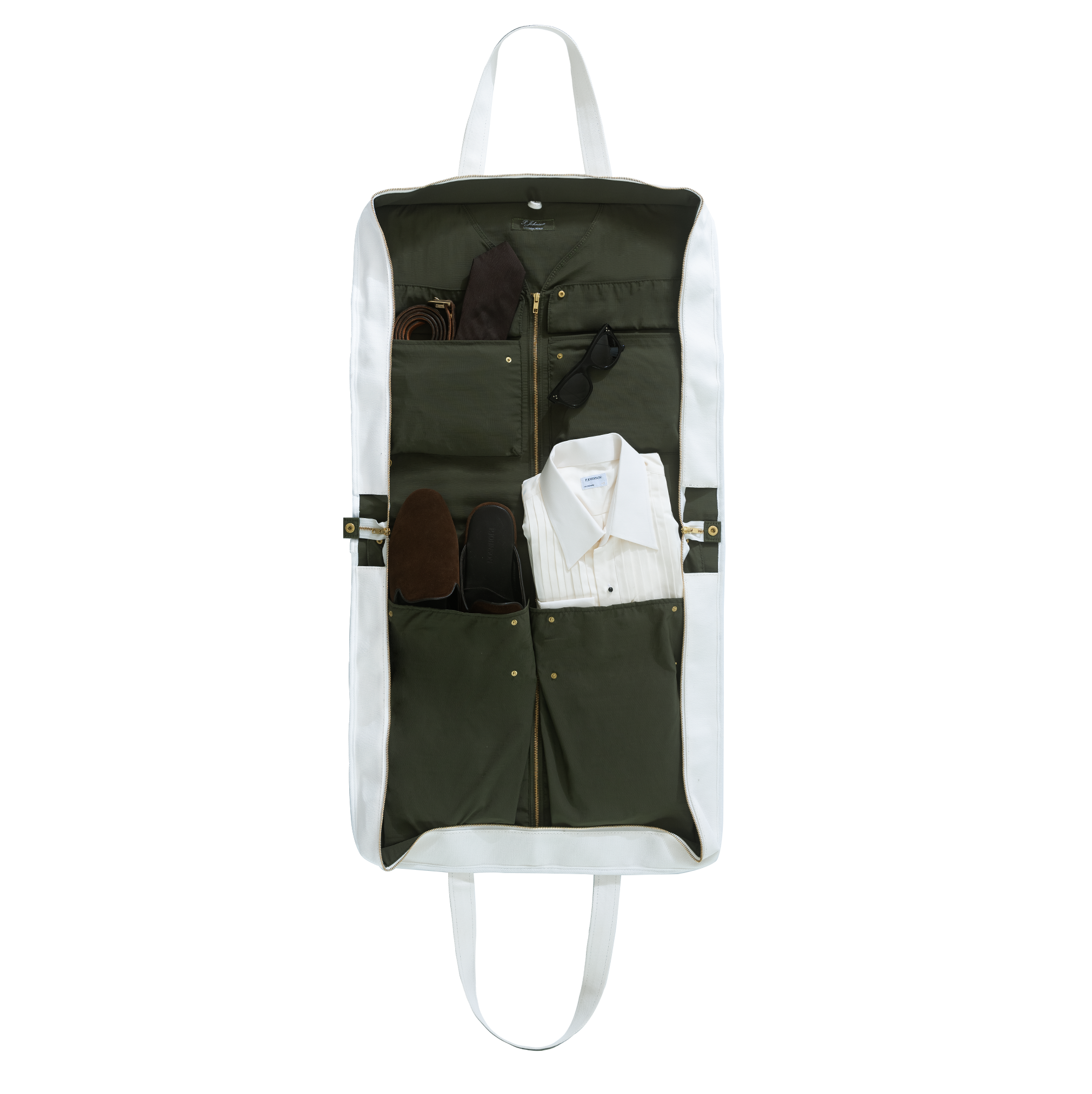 Suit Travel Bag - Off White / Olive