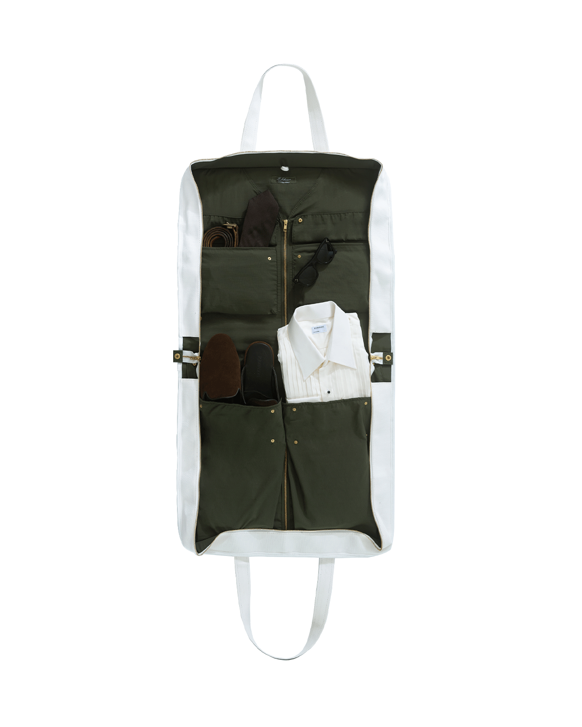 Suit Travel Bag - Off White / Olive