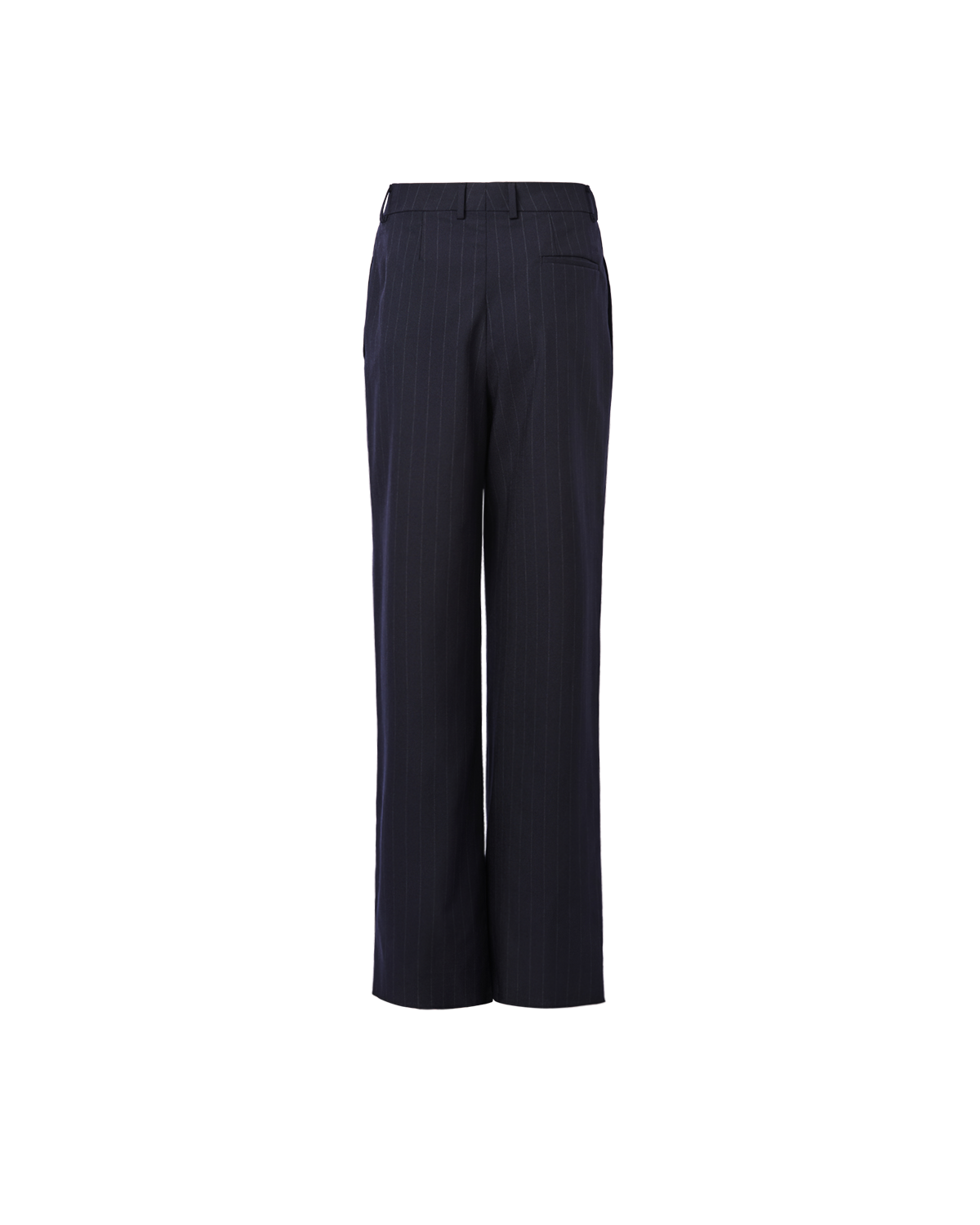 Ava Pleated Trouser - Navy Pinstripe