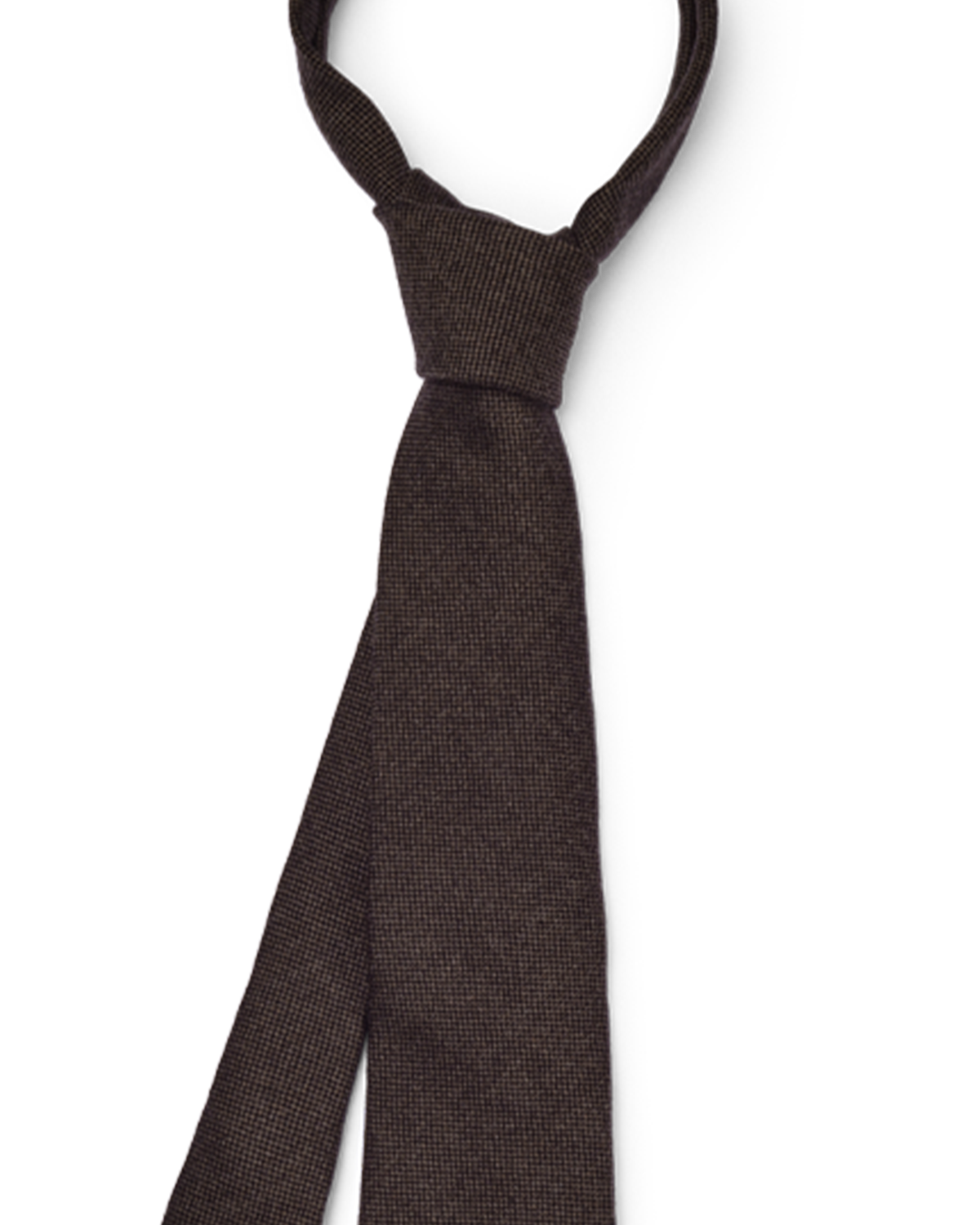 Cashmere Oxford Tie - Brown