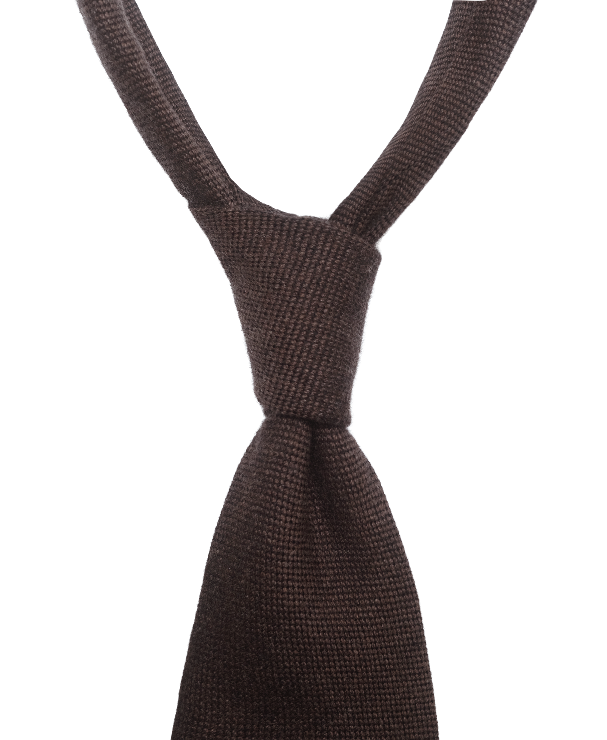 Cashmere Oxford Tie - Brown