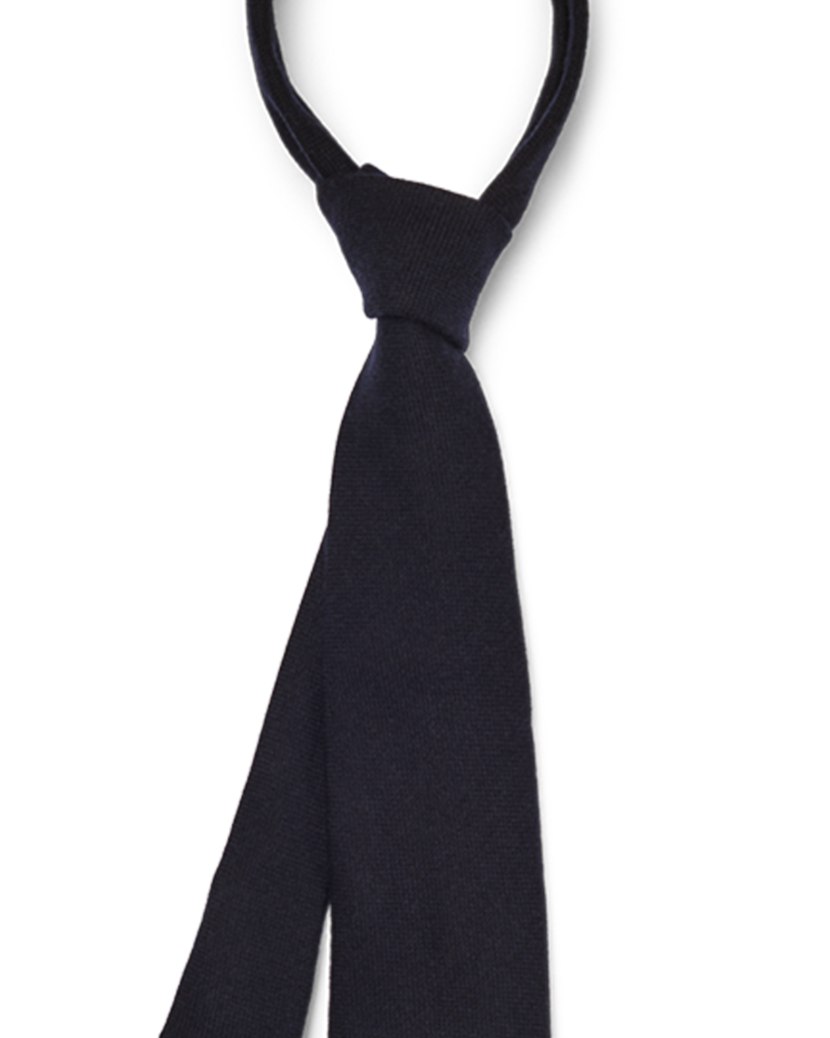 Cashmere Oxford Tie - Navy