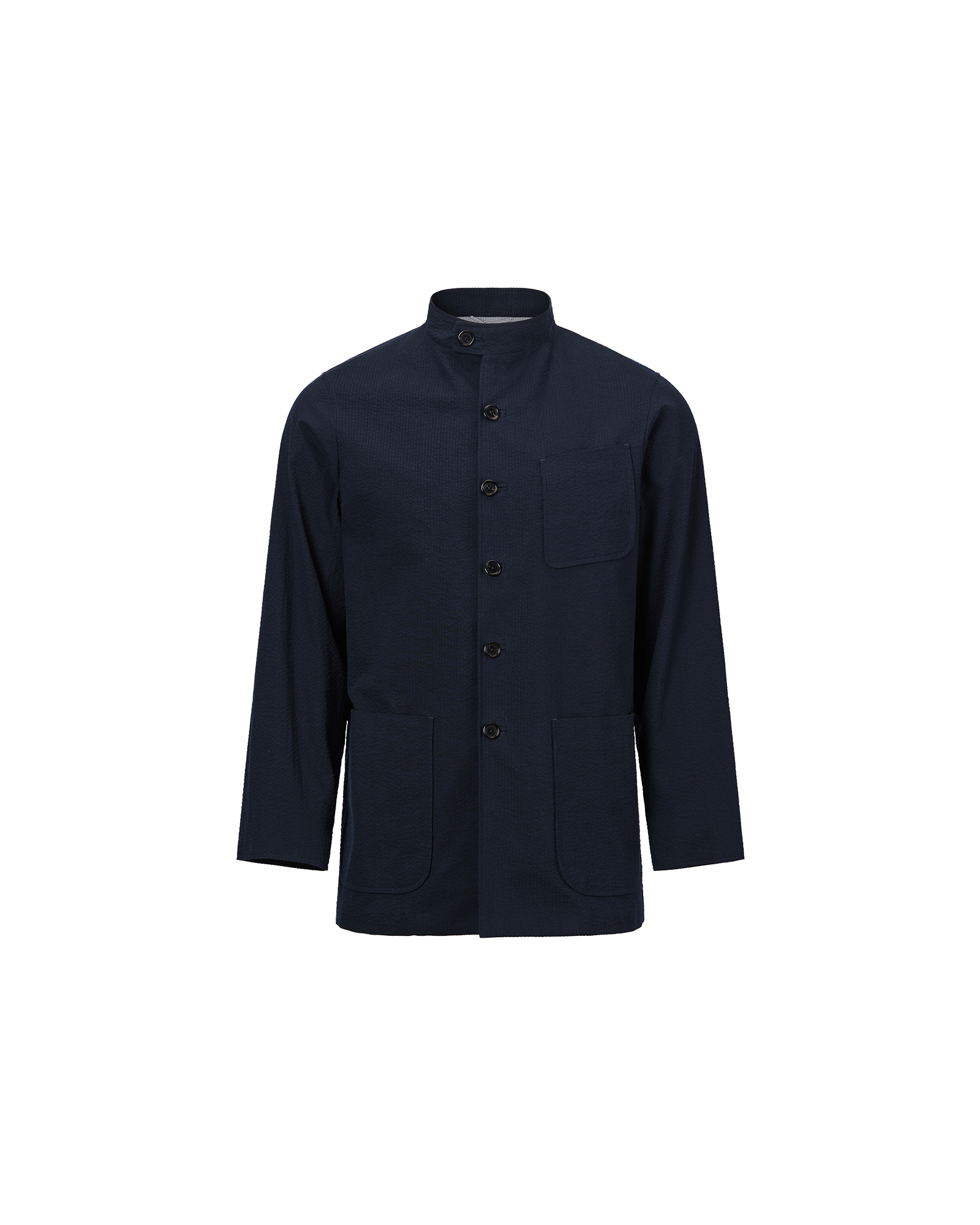Corbu Jacket - Navy Seersucker