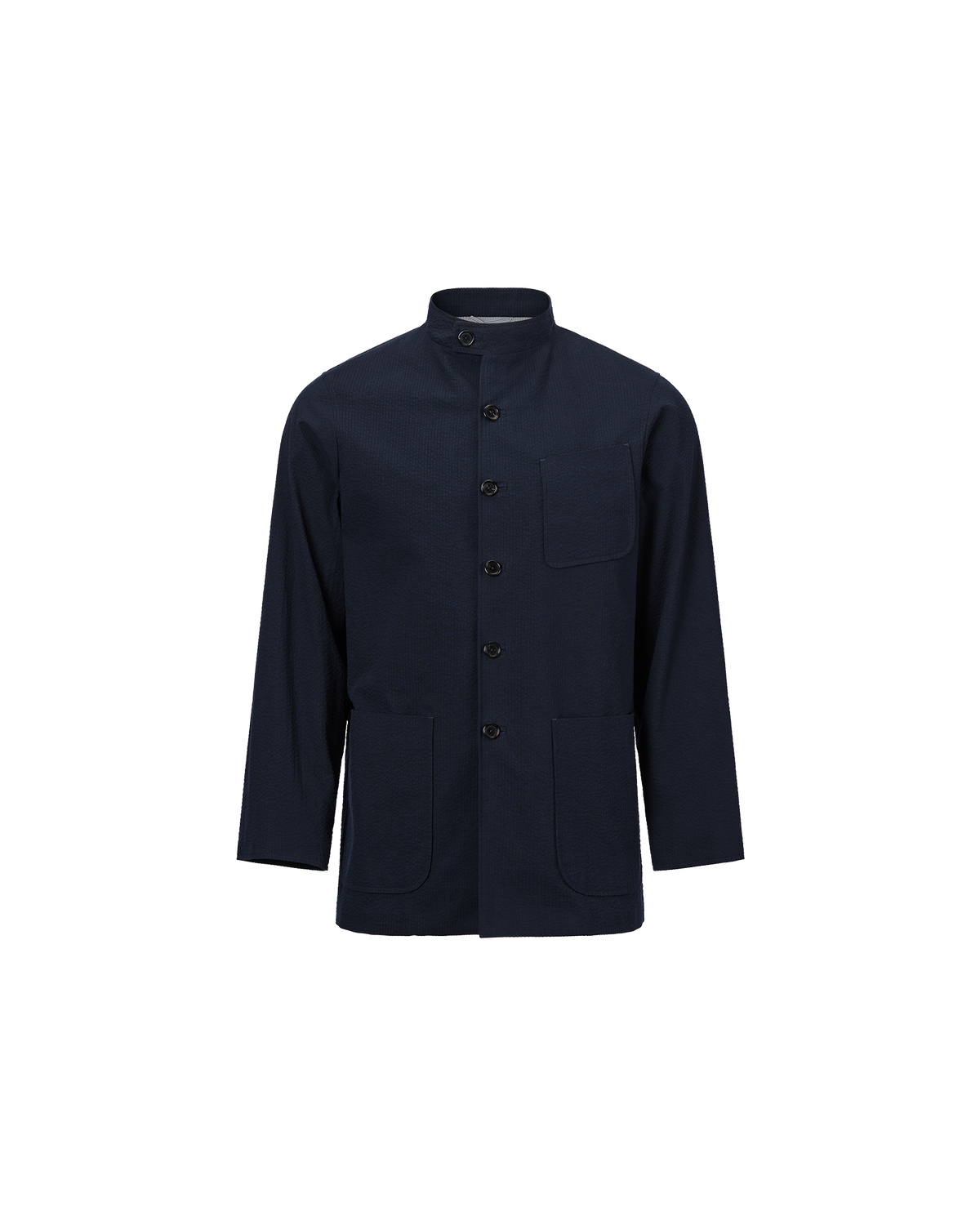 Corbu Jacket - Navy Seersucker