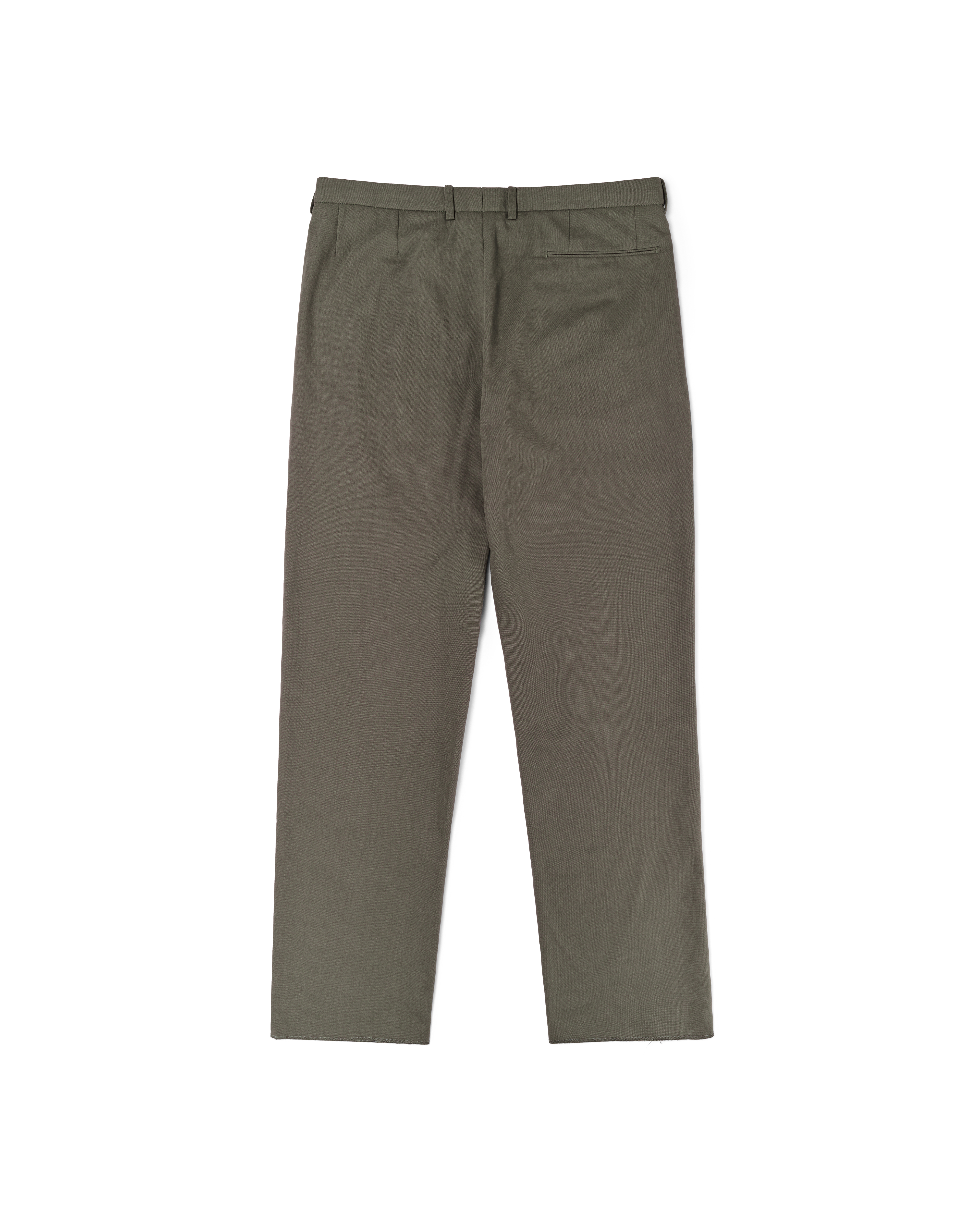 Double Pleated Trouser - Khaki Canvas