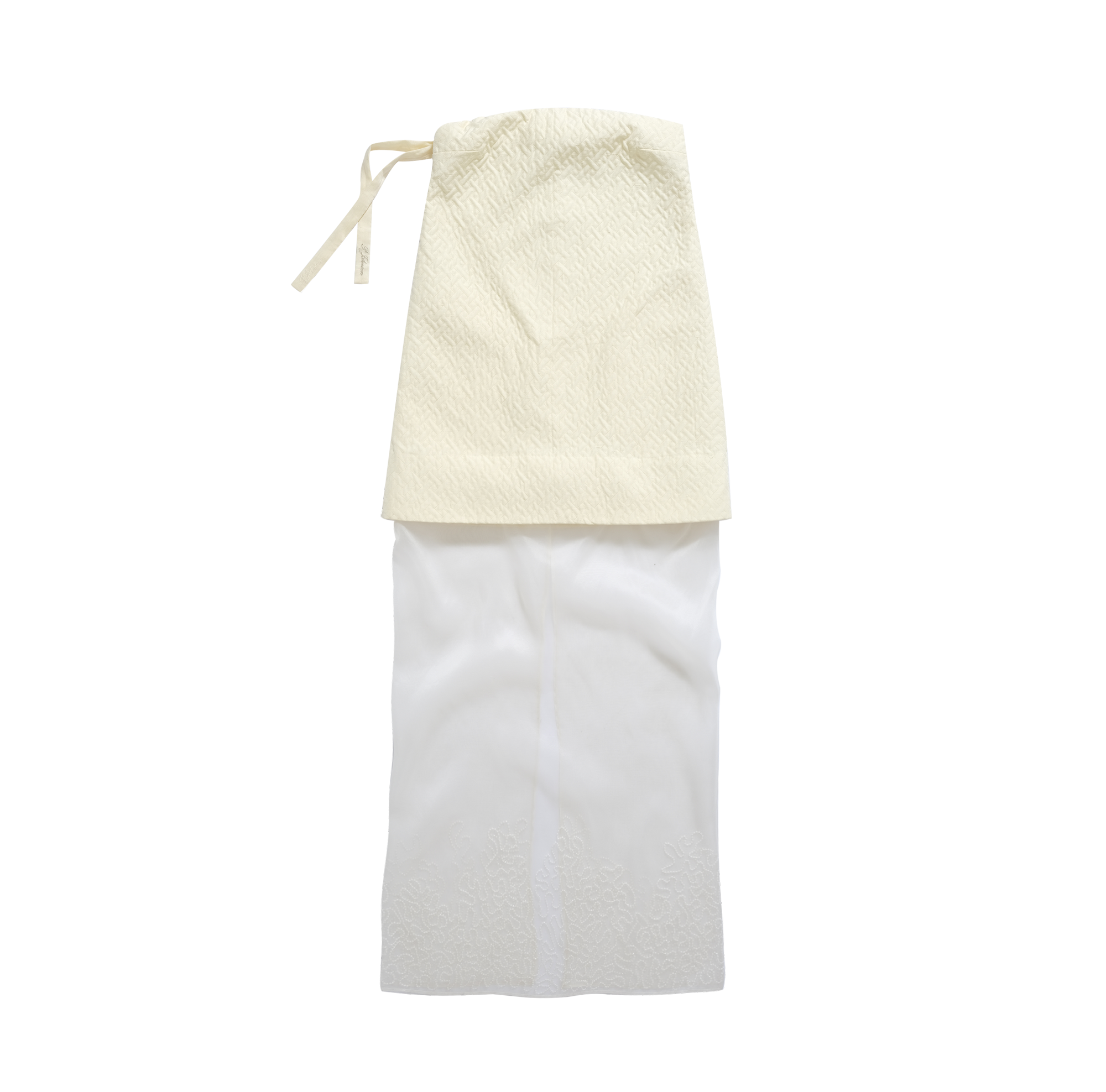 Sabine Strapless Quilted Dress - Antique White