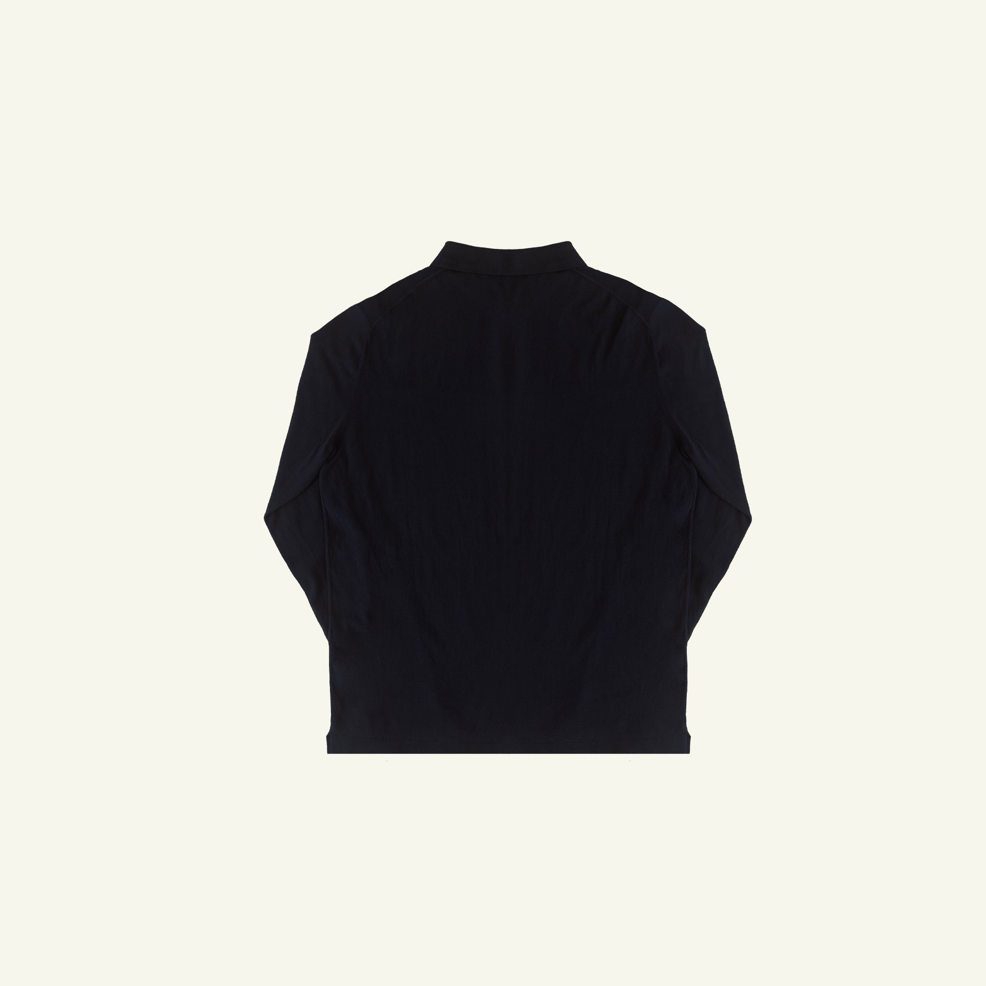 Ice Cotton Long Sleeve Polo - Navy