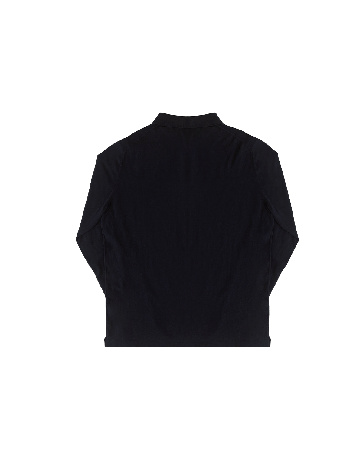 Ice Cotton Long Sleeve Polo - Navy