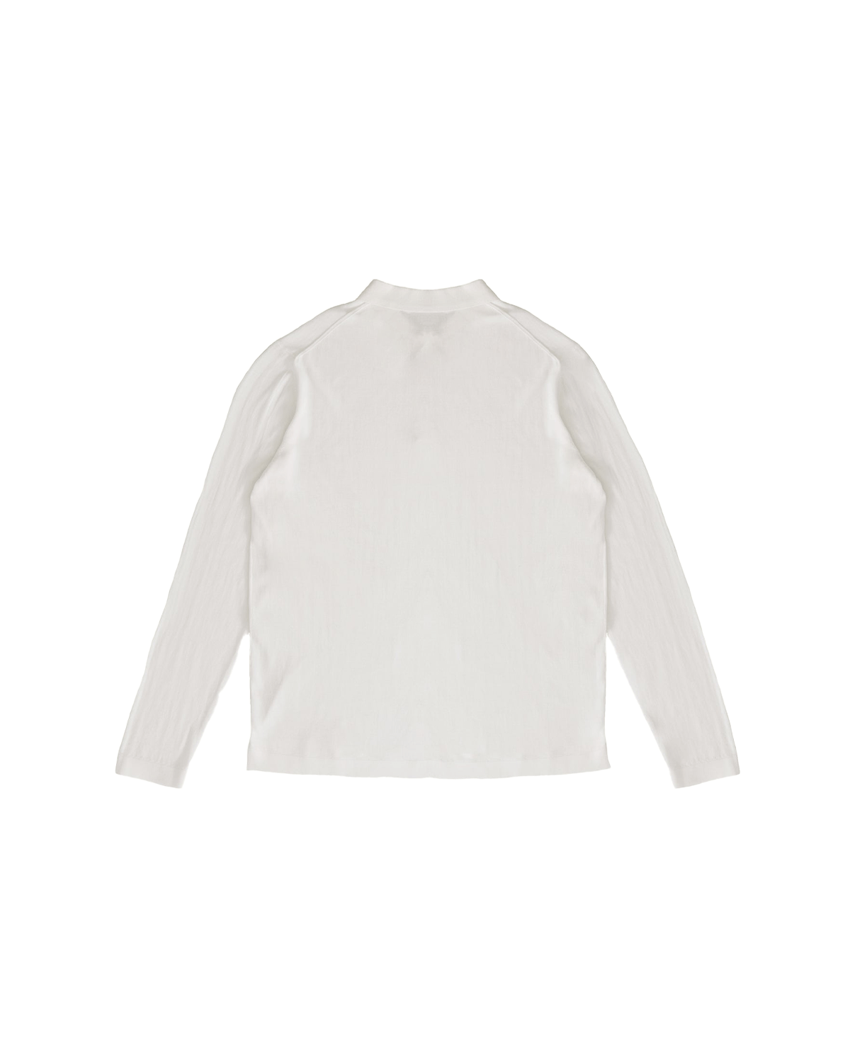 Ice Cotton Long Sleeve Polo - Off White