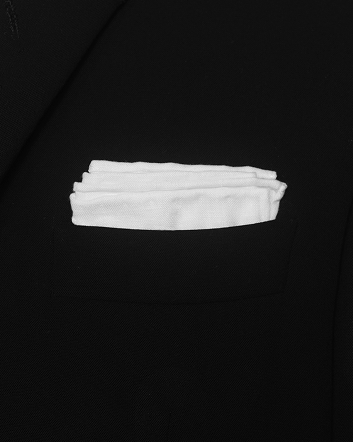 White Linen Pocket Square