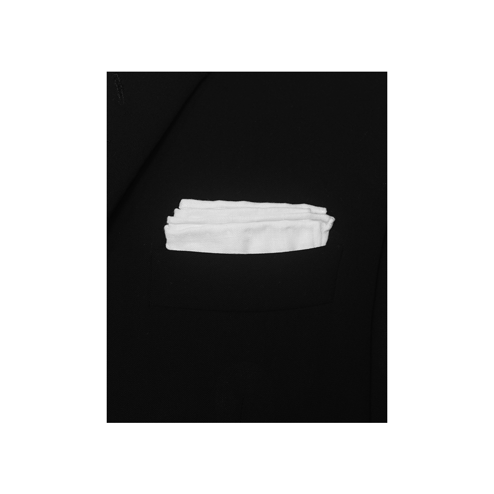 White Linen Pocket Square