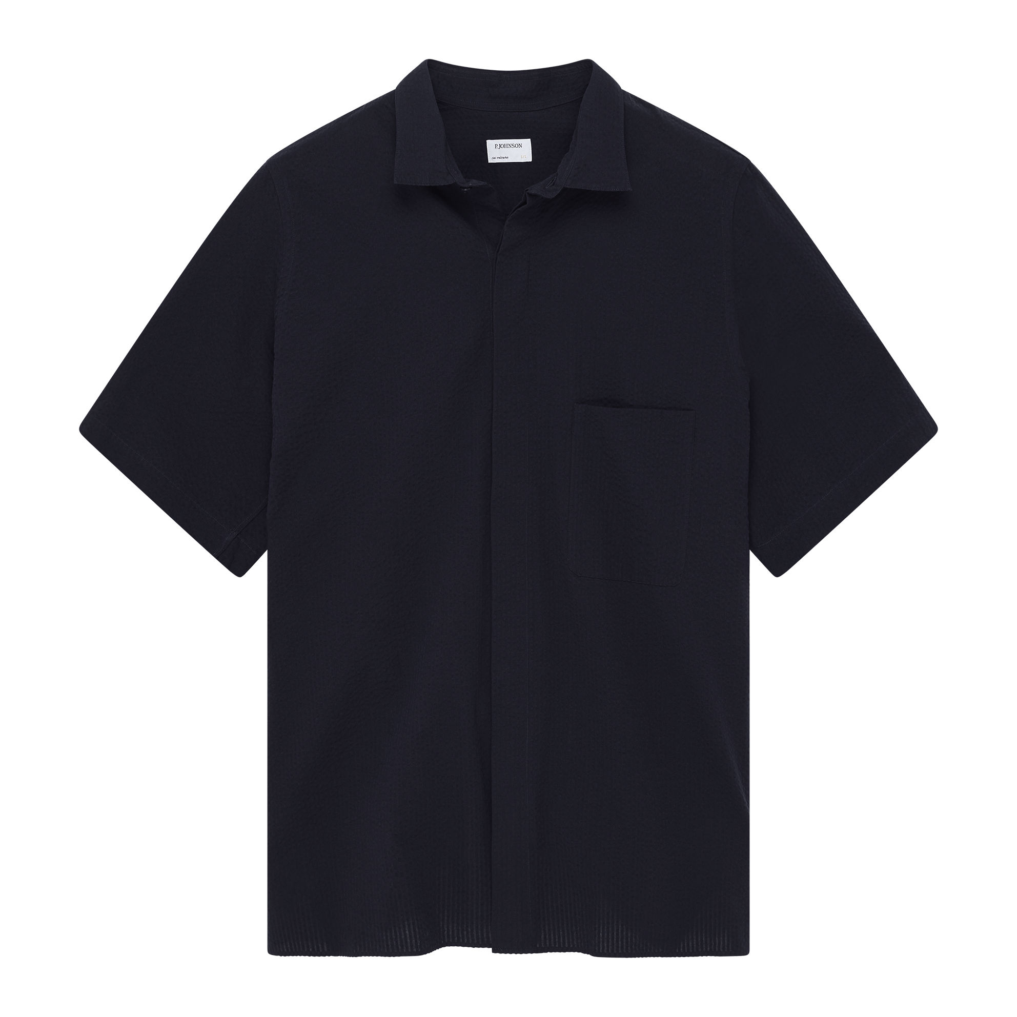 Resort Shirt I - Navy Wide Seersucker