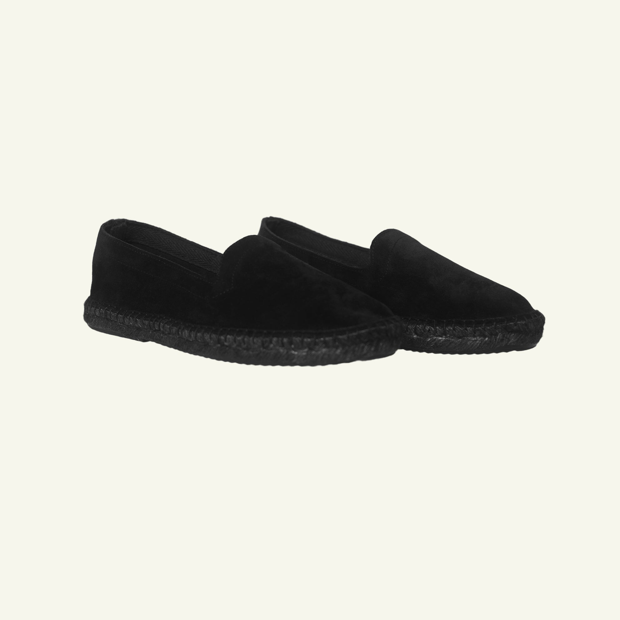 Suede Tonal Espadrille - Black