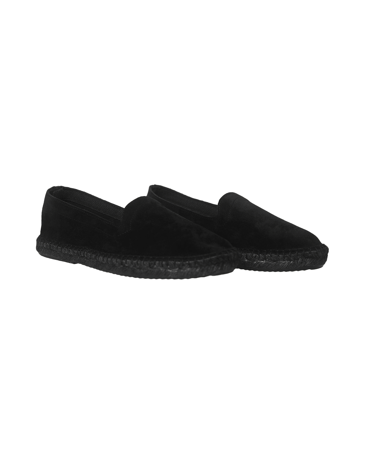 Suede Tonal Espadrille - Black