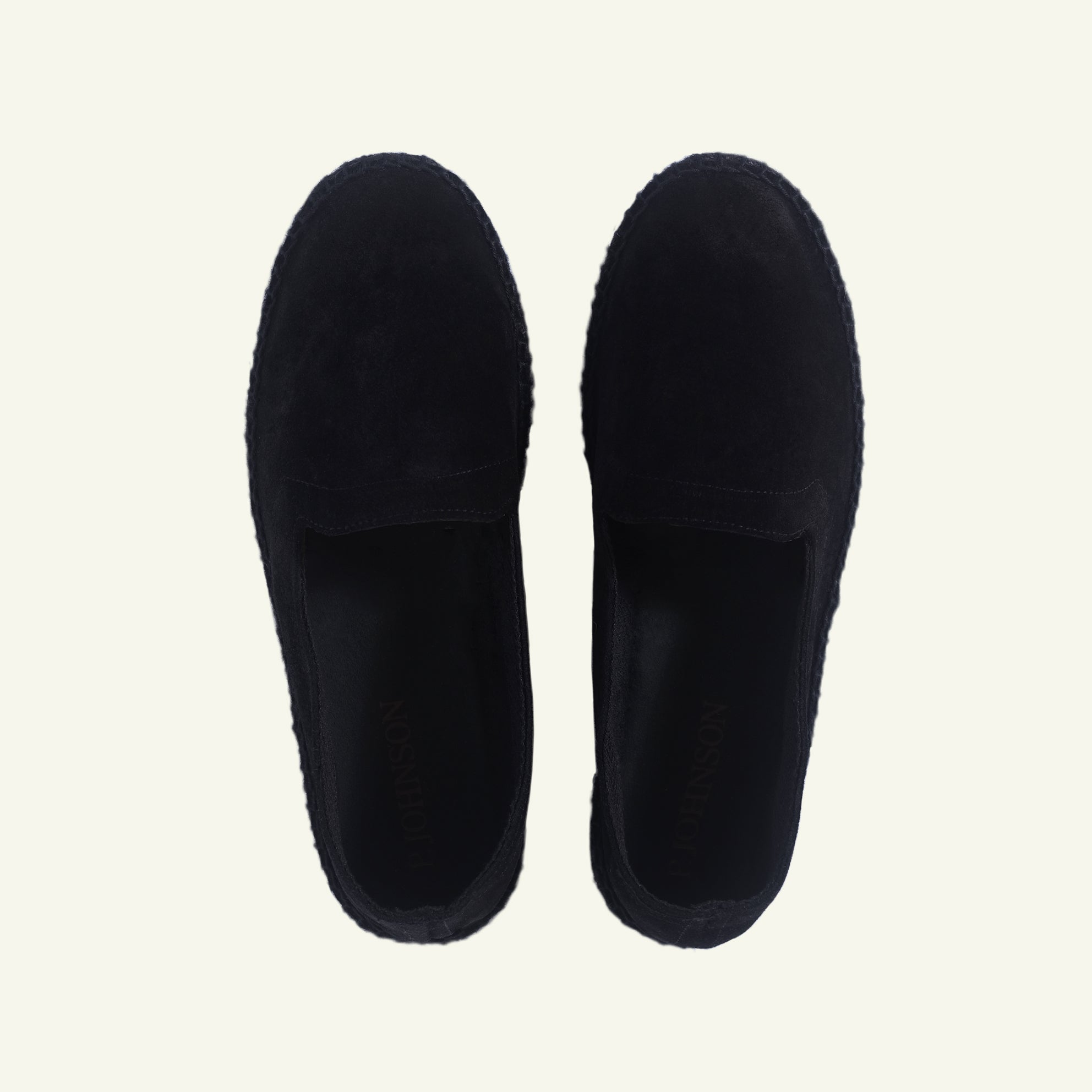 Suede Tonal Espadrille - Black