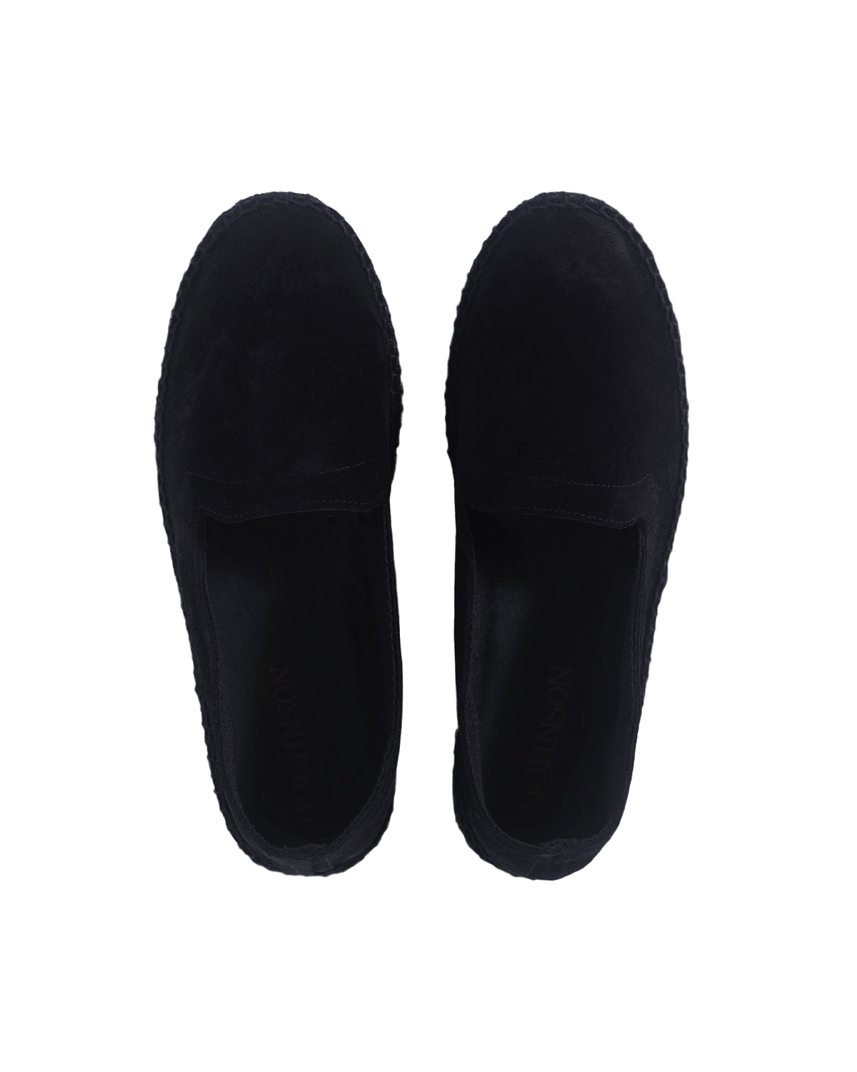 Suede Tonal Espadrille - Black