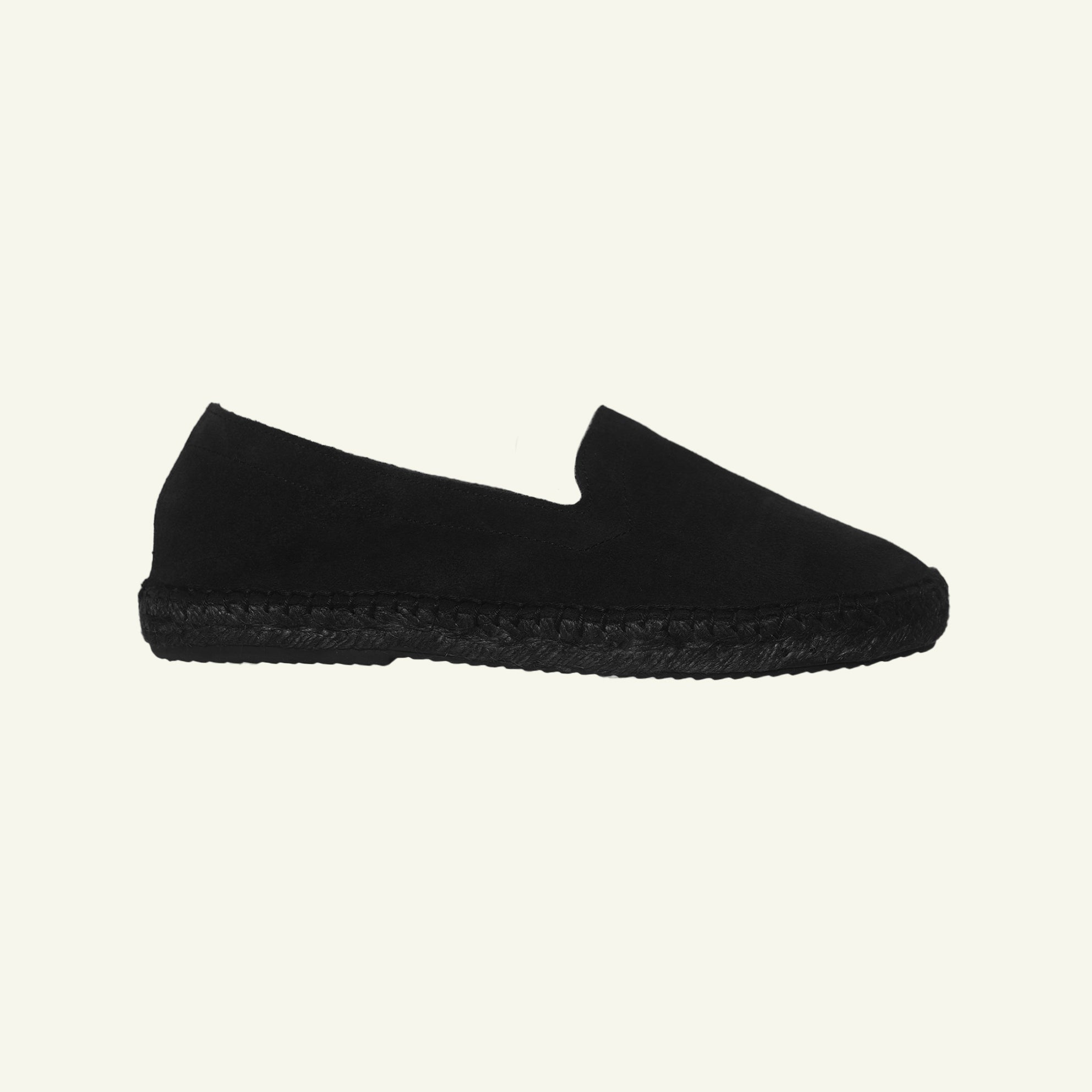 Suede Tonal Espadrille - Black