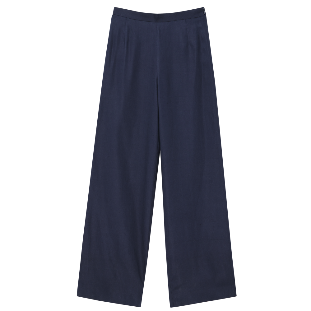Sofia Trouser - Navy Dupioni
