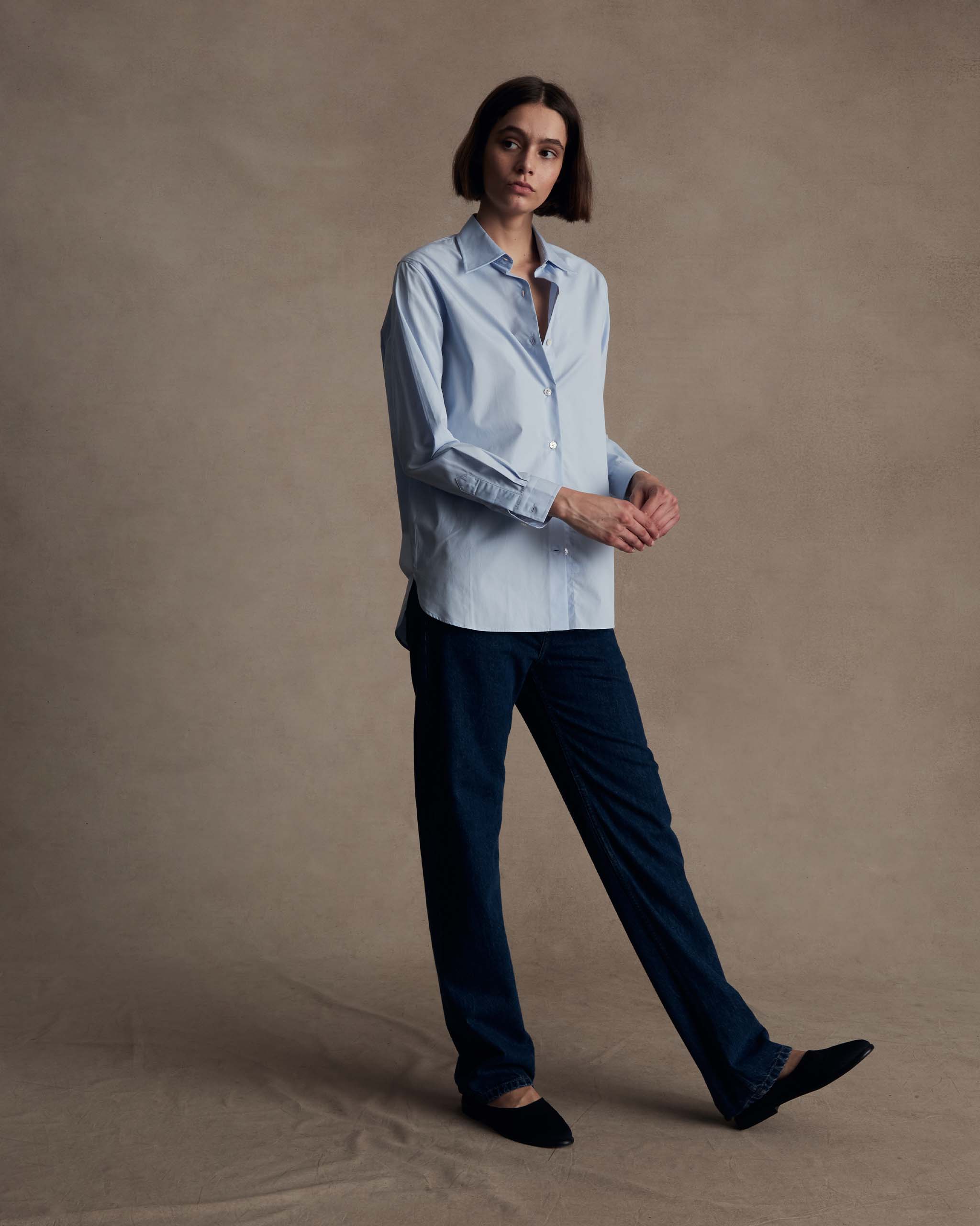Classic Shirt - Mid Blue Poplin