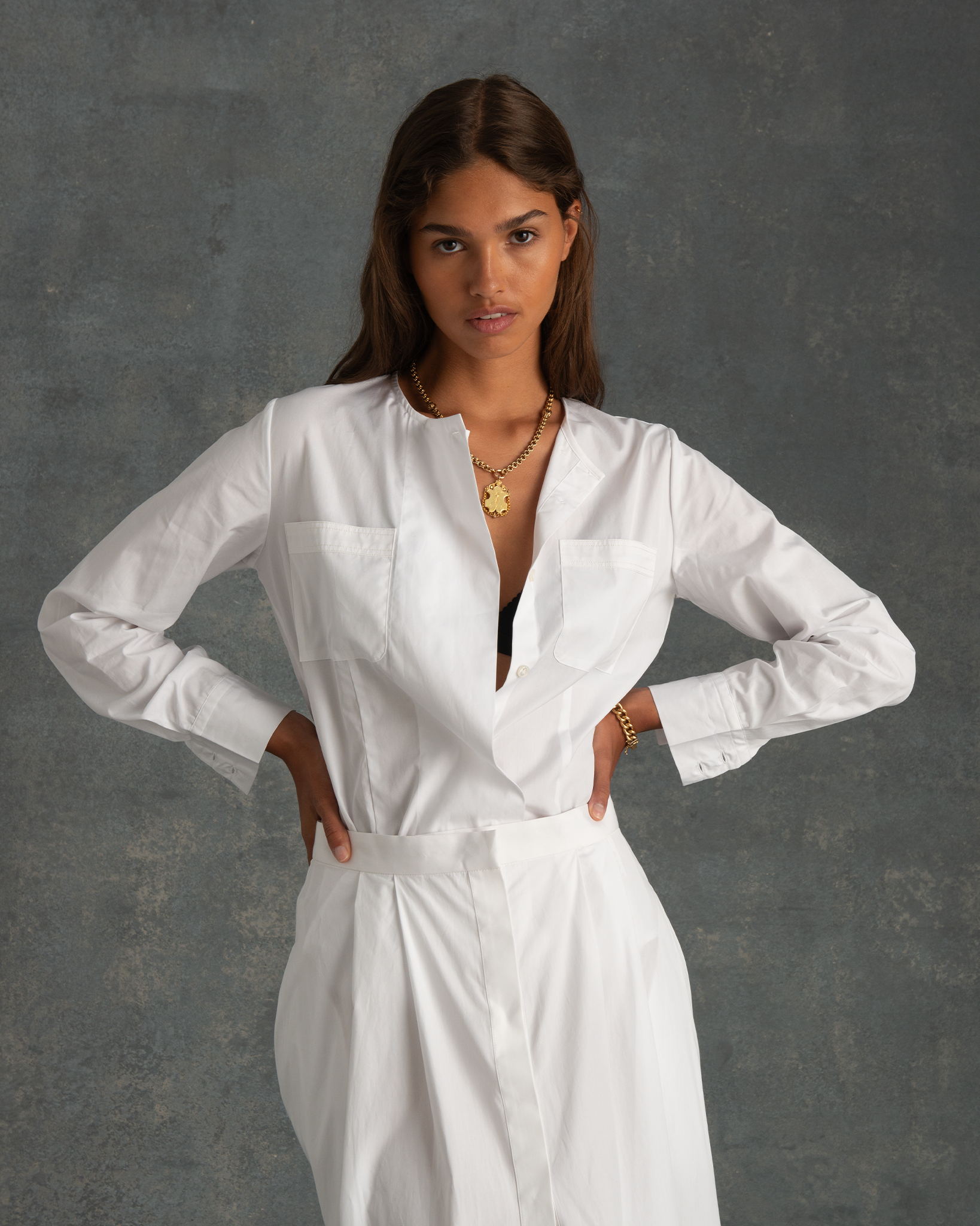 Inès Shirt - White Poplin