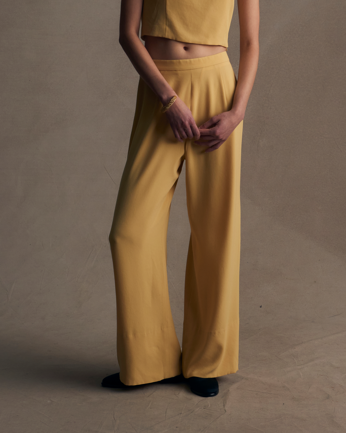 Yellow high 2025 waisted trousers