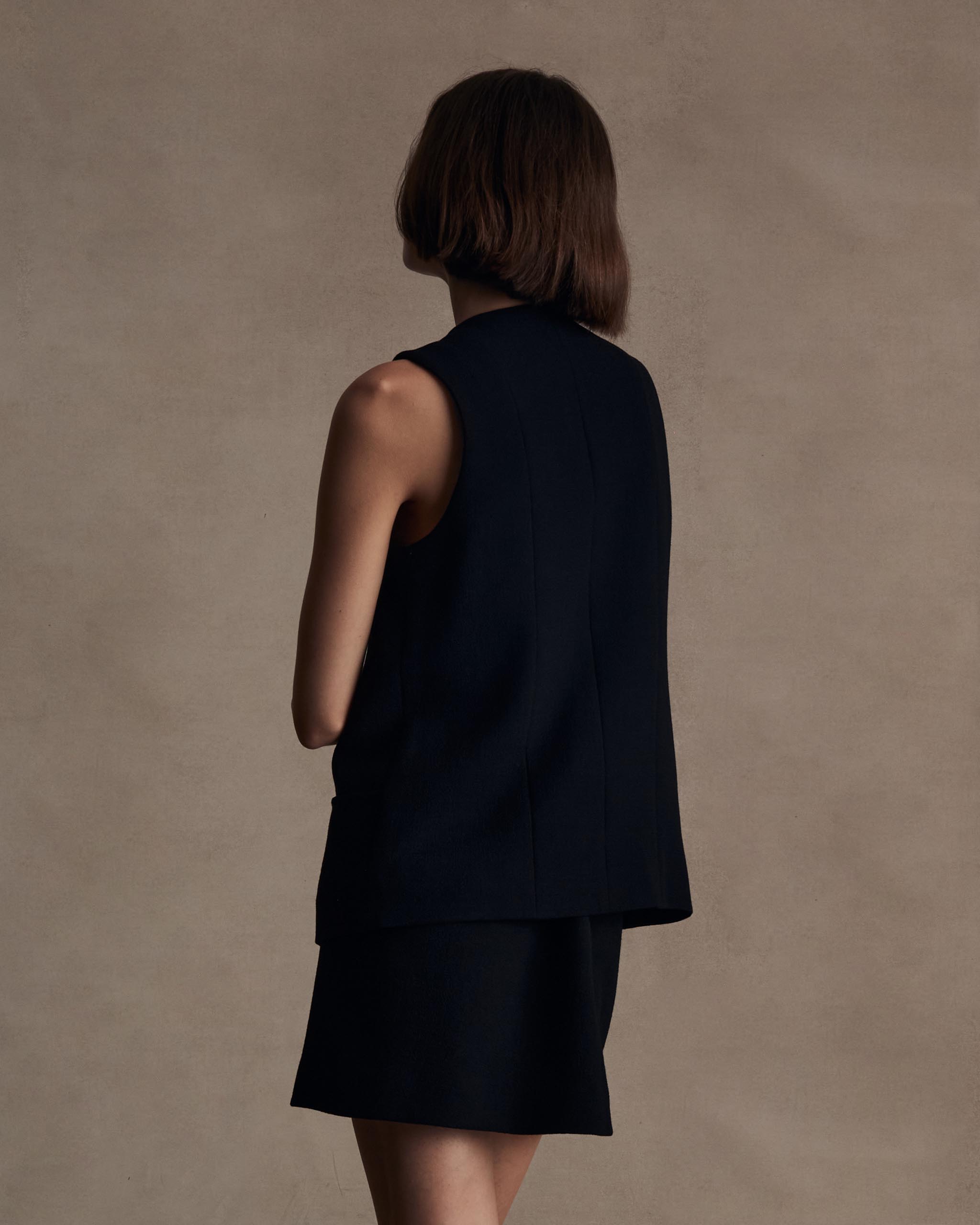 Black Crepe Gabrielle Top