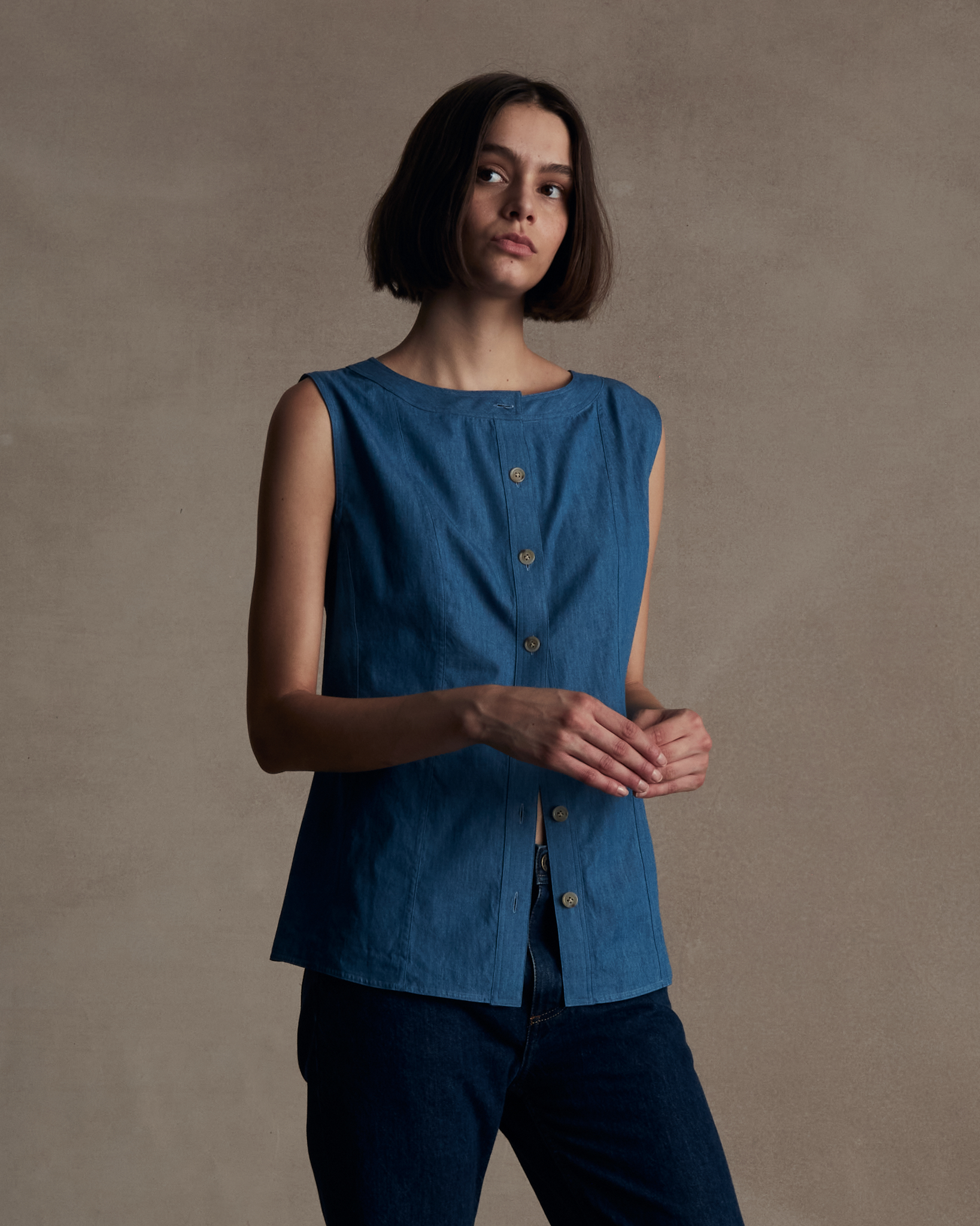 Bodice Top - Light Denim