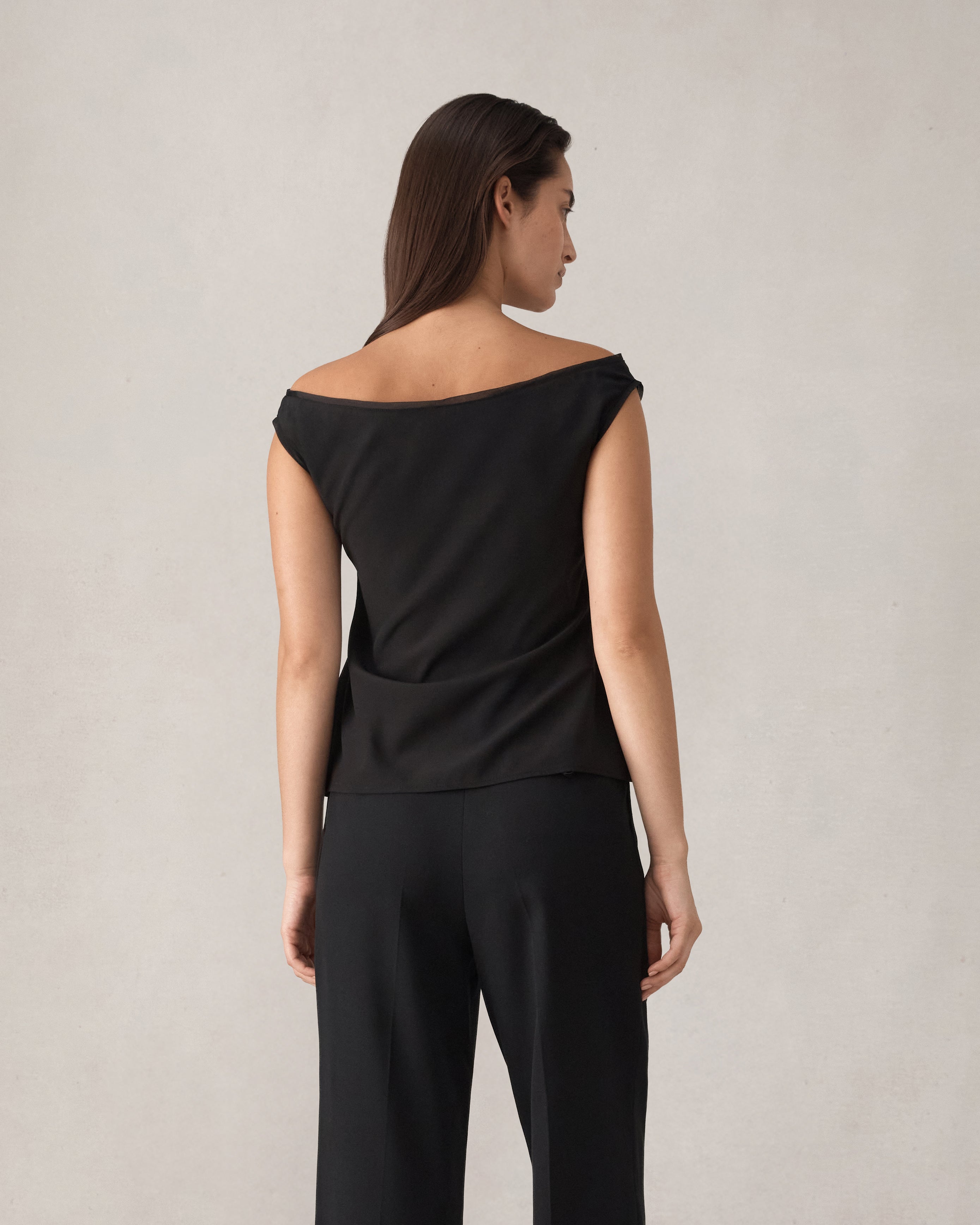 Faye Top - Black Silk