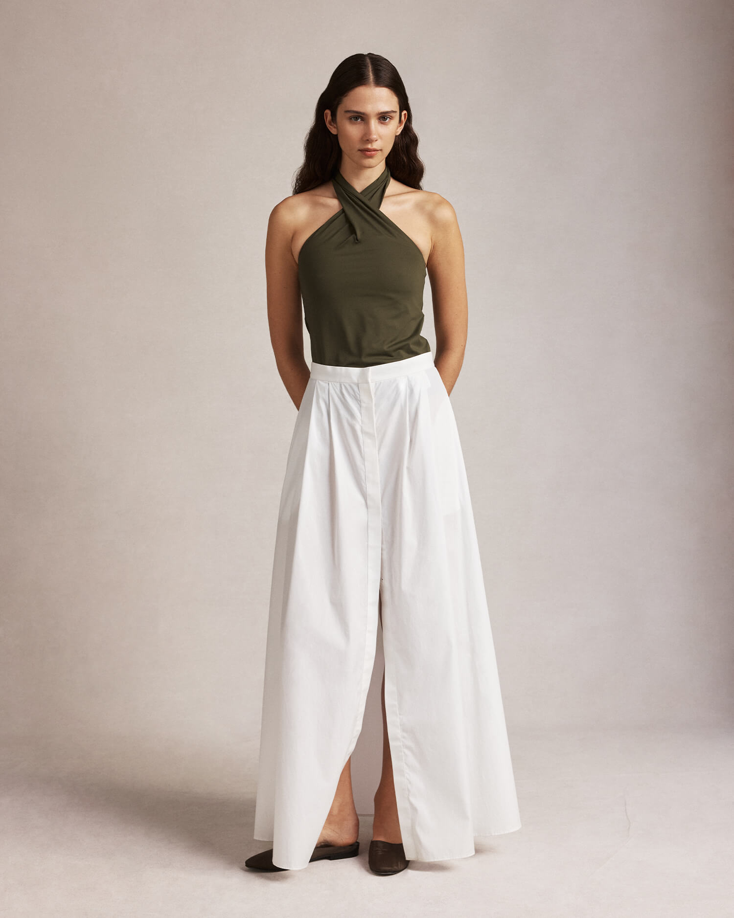 Sara Halter Top - Olive