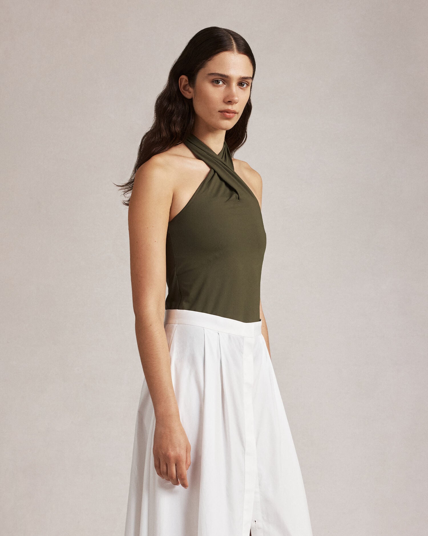 Sara Halter Top - Olive