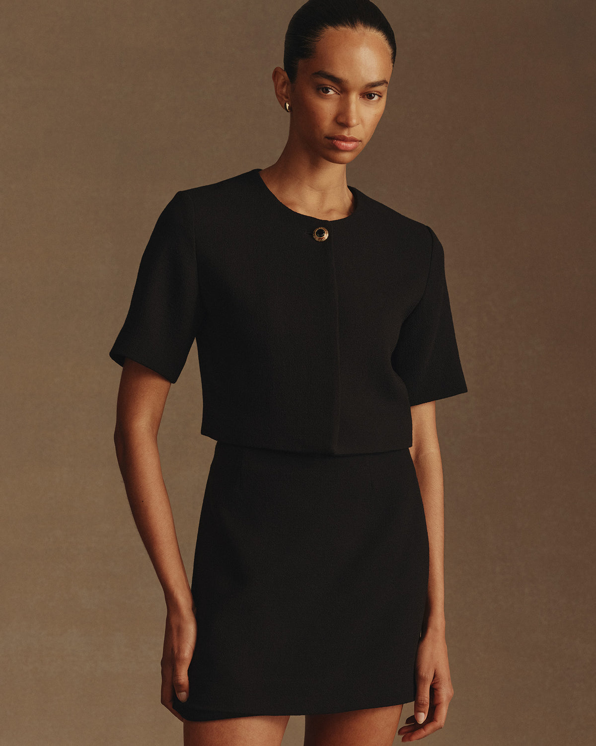 Gabrielle Jacket - Black Crepe