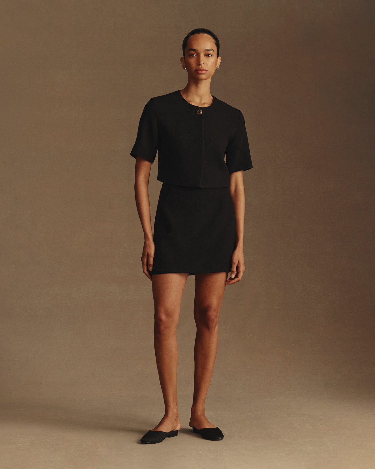 Gabrielle Jacket - Black Crepe