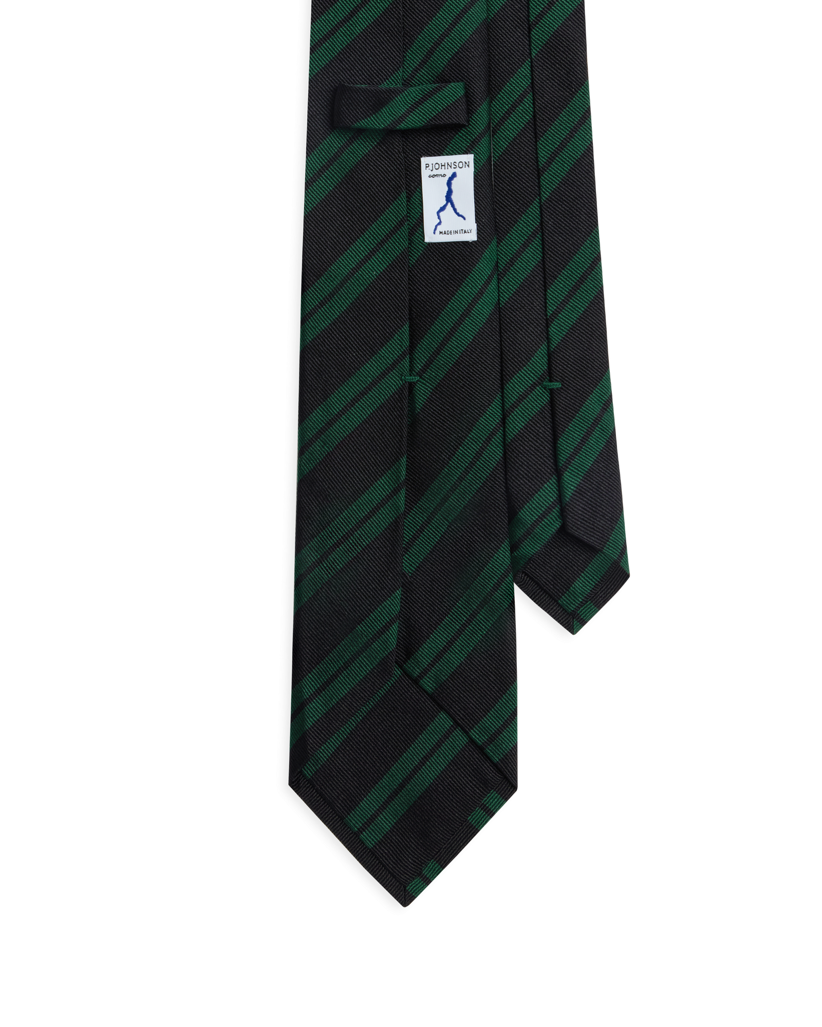Green & Black Regimental Stripe Tie