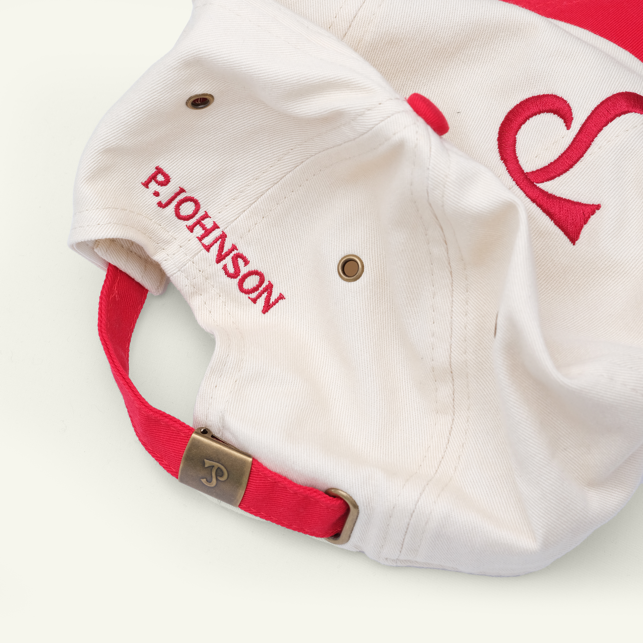 Red & Off White Team Cap