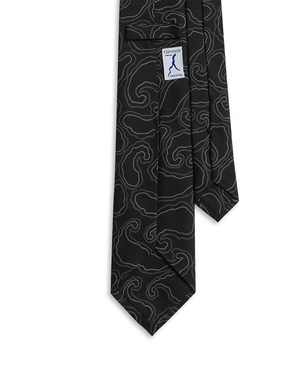Hand Drawn Paisley Tie - Black