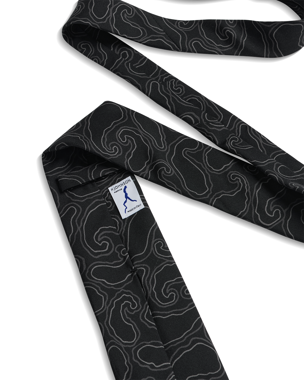 Hand Drawn Paisley Tie - Black