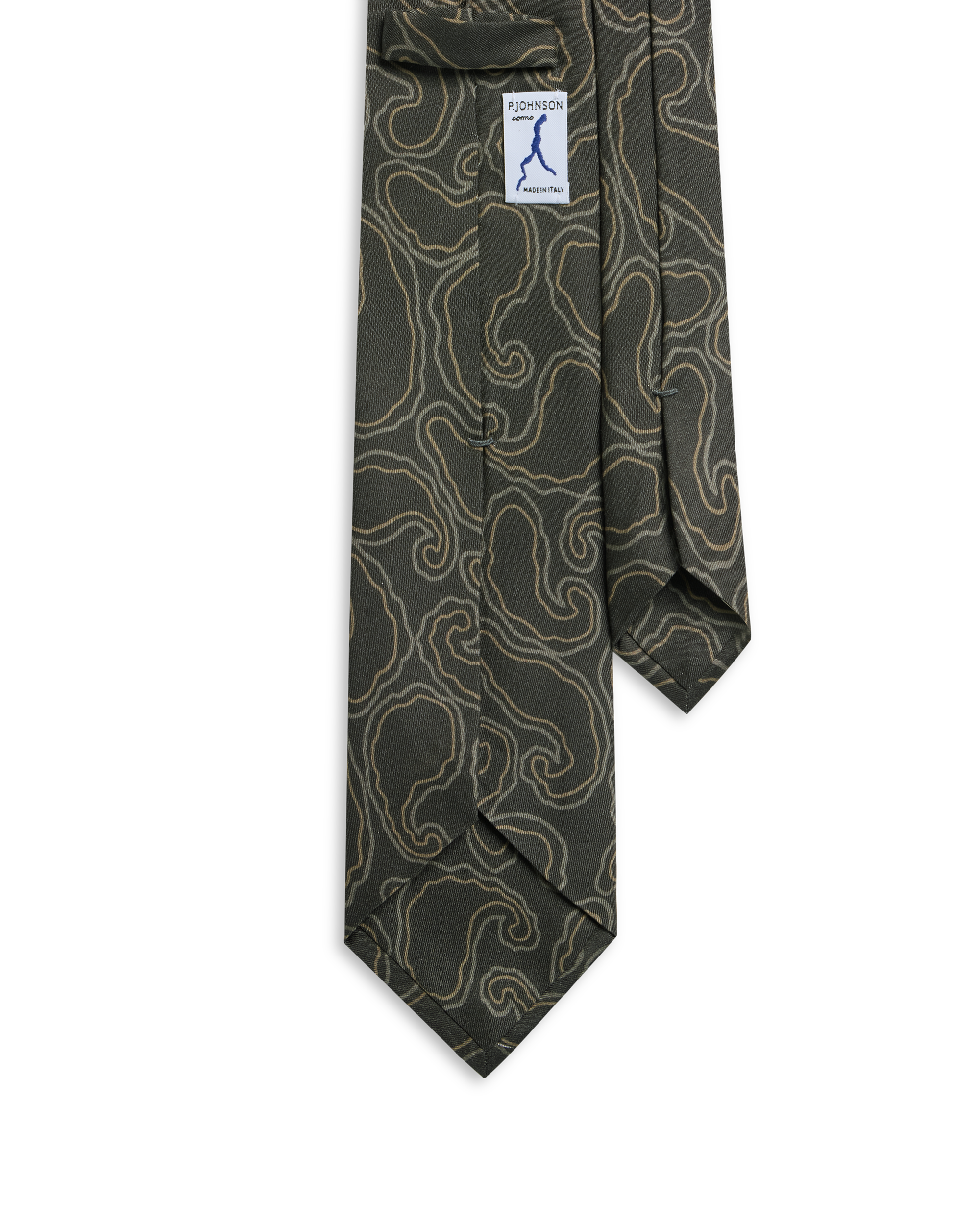 Hand Drawn Paisley Tie - Grey