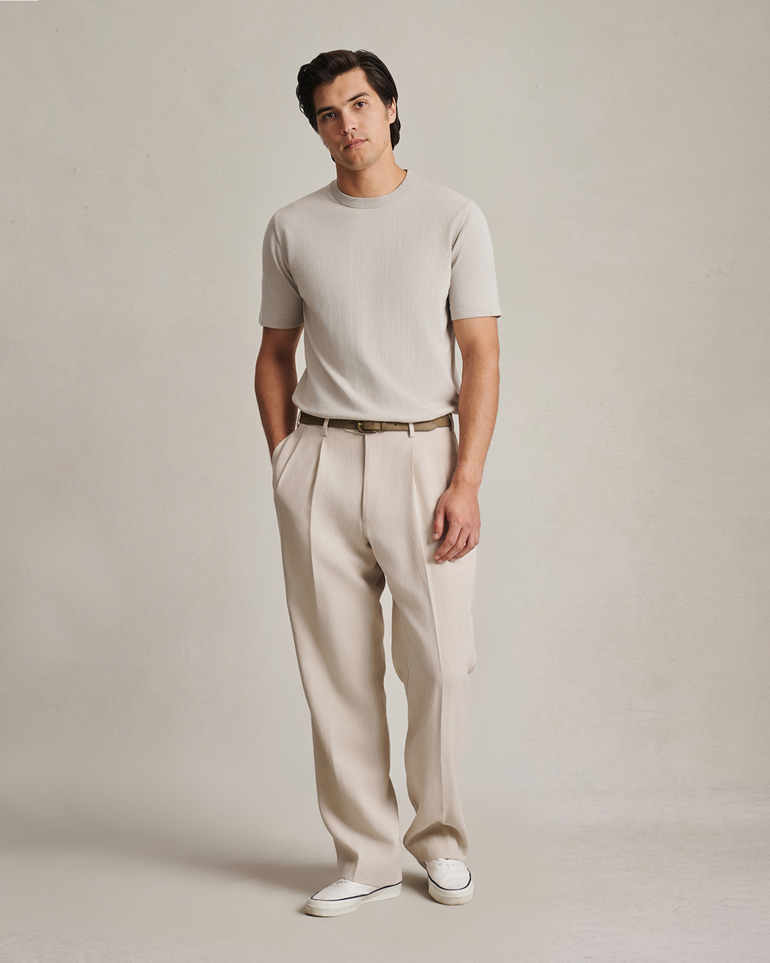 Ice Cotton Tee - Greige