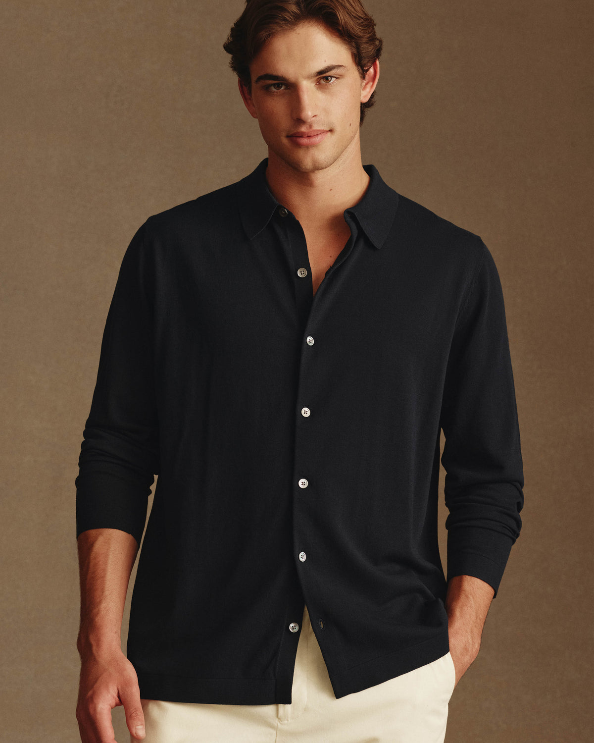 Ice Cotton Shirt - Navy