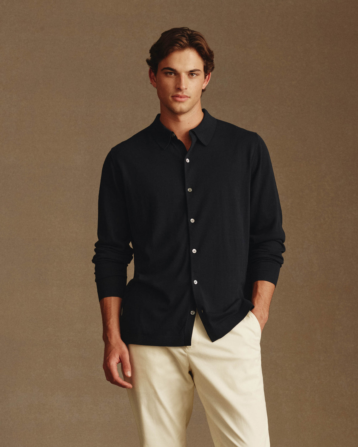 Ice Cotton Shirt - Navy