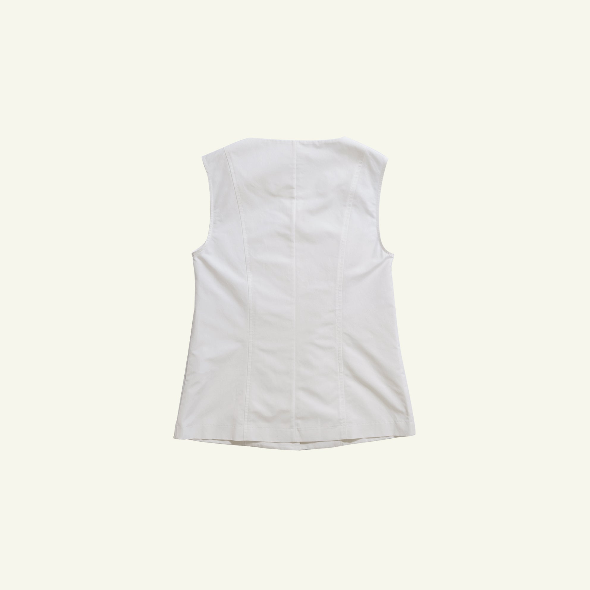 Kahla Vest - White Silk Cotton